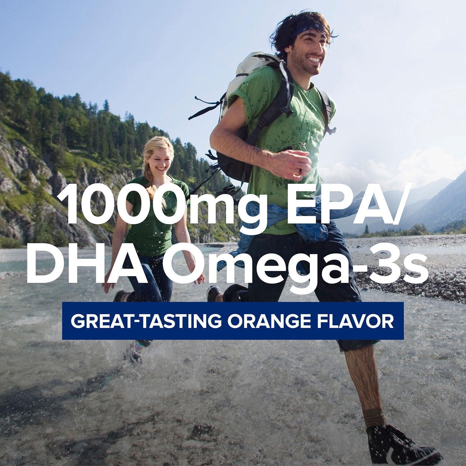 Suplemento Líquido de Aceite de Pescado GNC 1000mg Omega 3