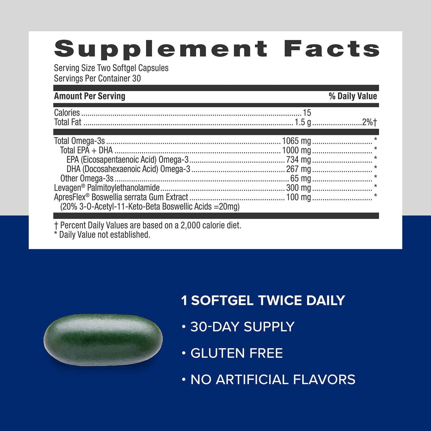 GNC Aceite de Pescado Triple Fuerza 1000mg Omega 3 Articulaciones