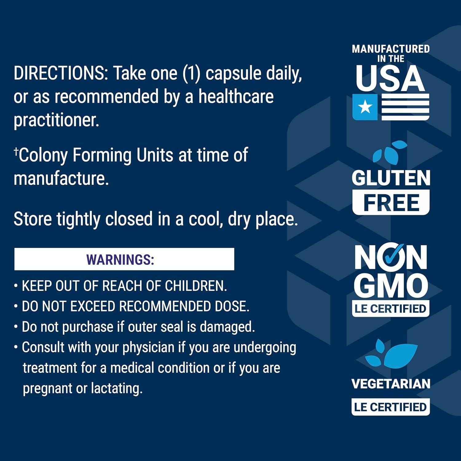 Probiotico Life Extension FLORASSIST Balance 30 Cápsulas 15 Mil Millones UFC