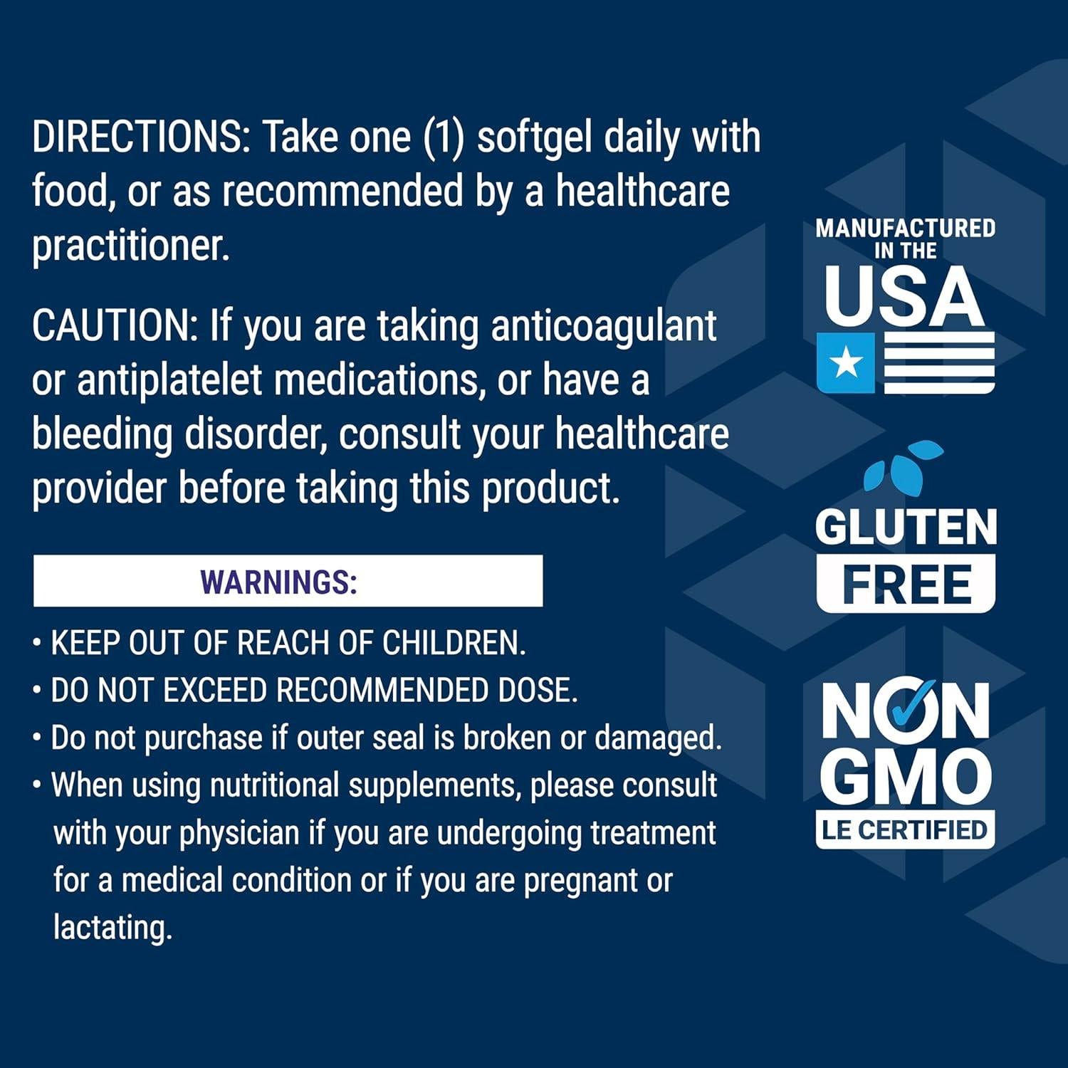 Suplemento de Vitamina E Super Life Extension 268 mg 90 Cápsulas