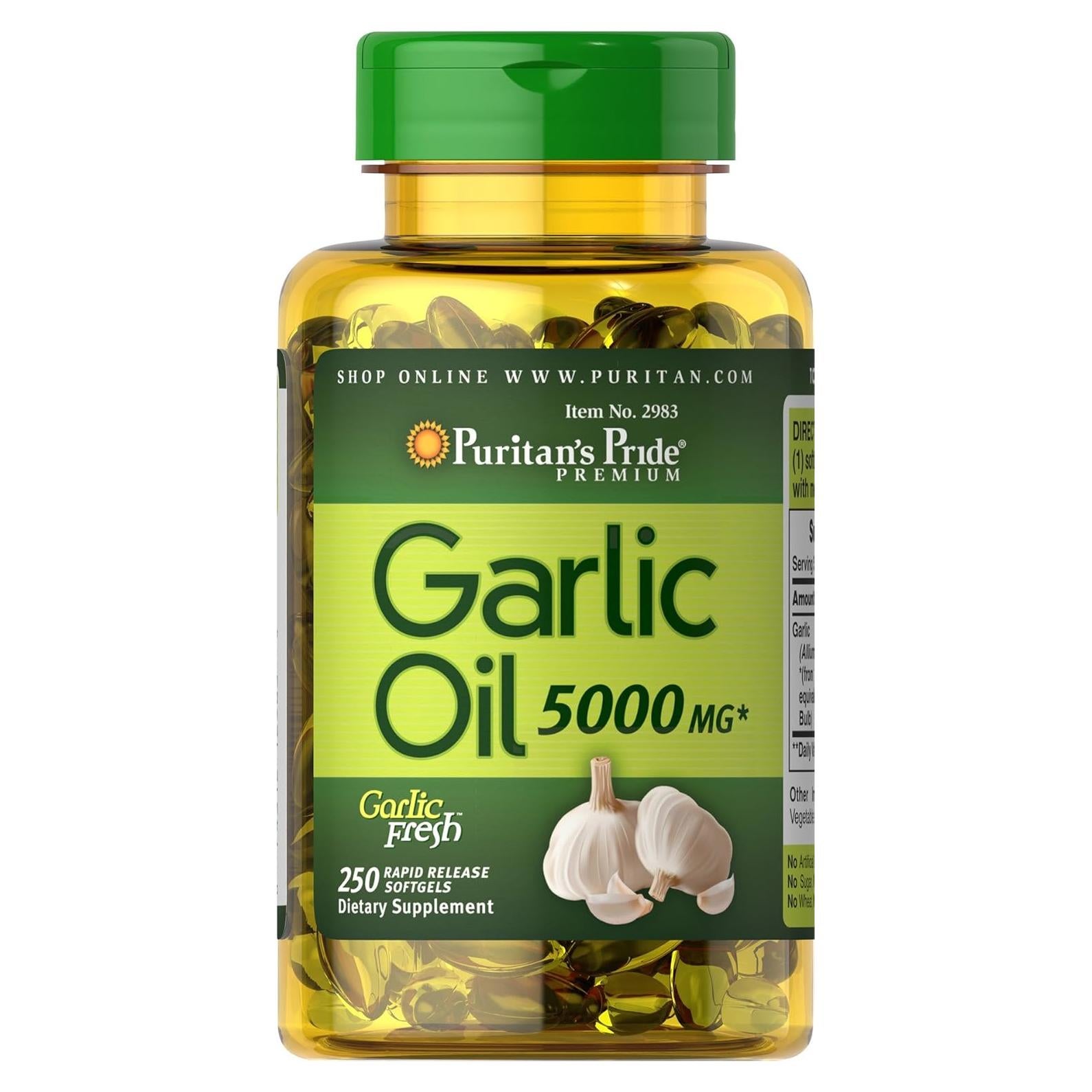 Suplemento Dietético Ajo Puritan's Pride 5000mg 250 Cápsulas