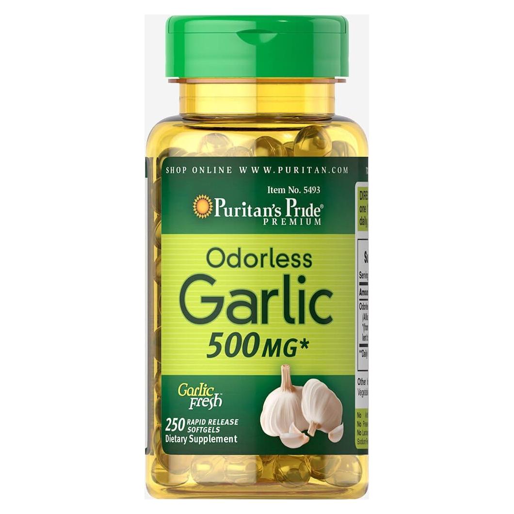 Suplemento Dietético Ajo Sin Olor Puritan's Pride 500mg 250 Gelatinas