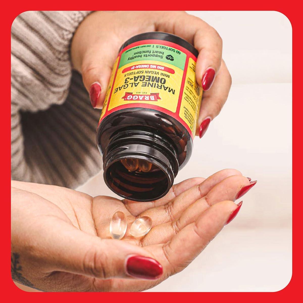 Cápsulas Omega-3 Bragg Veganas 60 Gelatinas DHA EPA 450mg