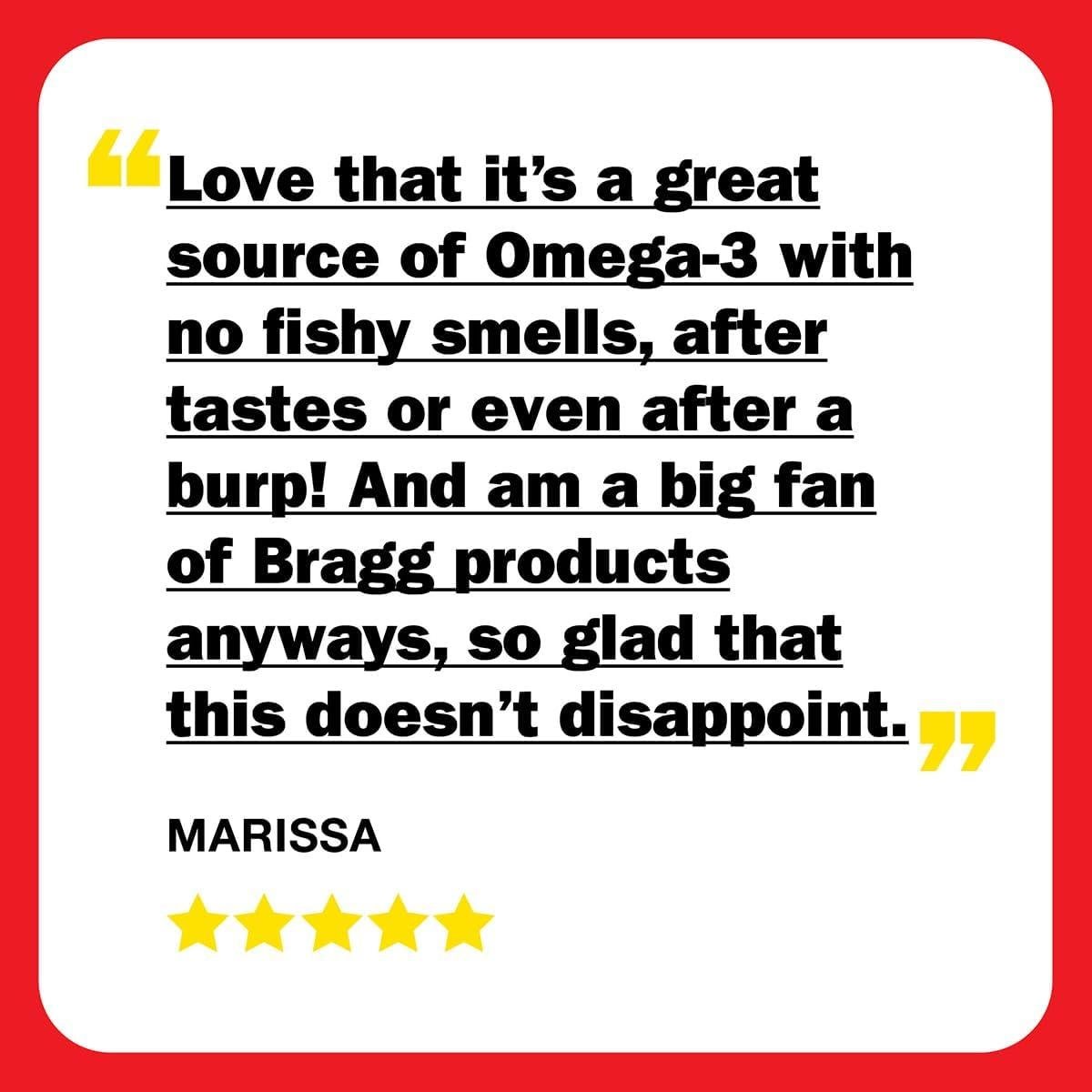 Cápsulas Omega-3 Bragg Veganas 60 Gelatinas DHA EPA 450mg