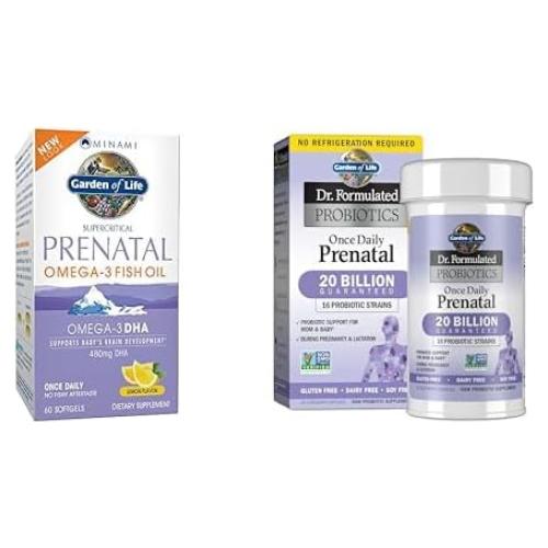 Soporte Prenatal Garden of Life - DHA Omega 3 y Probioticos