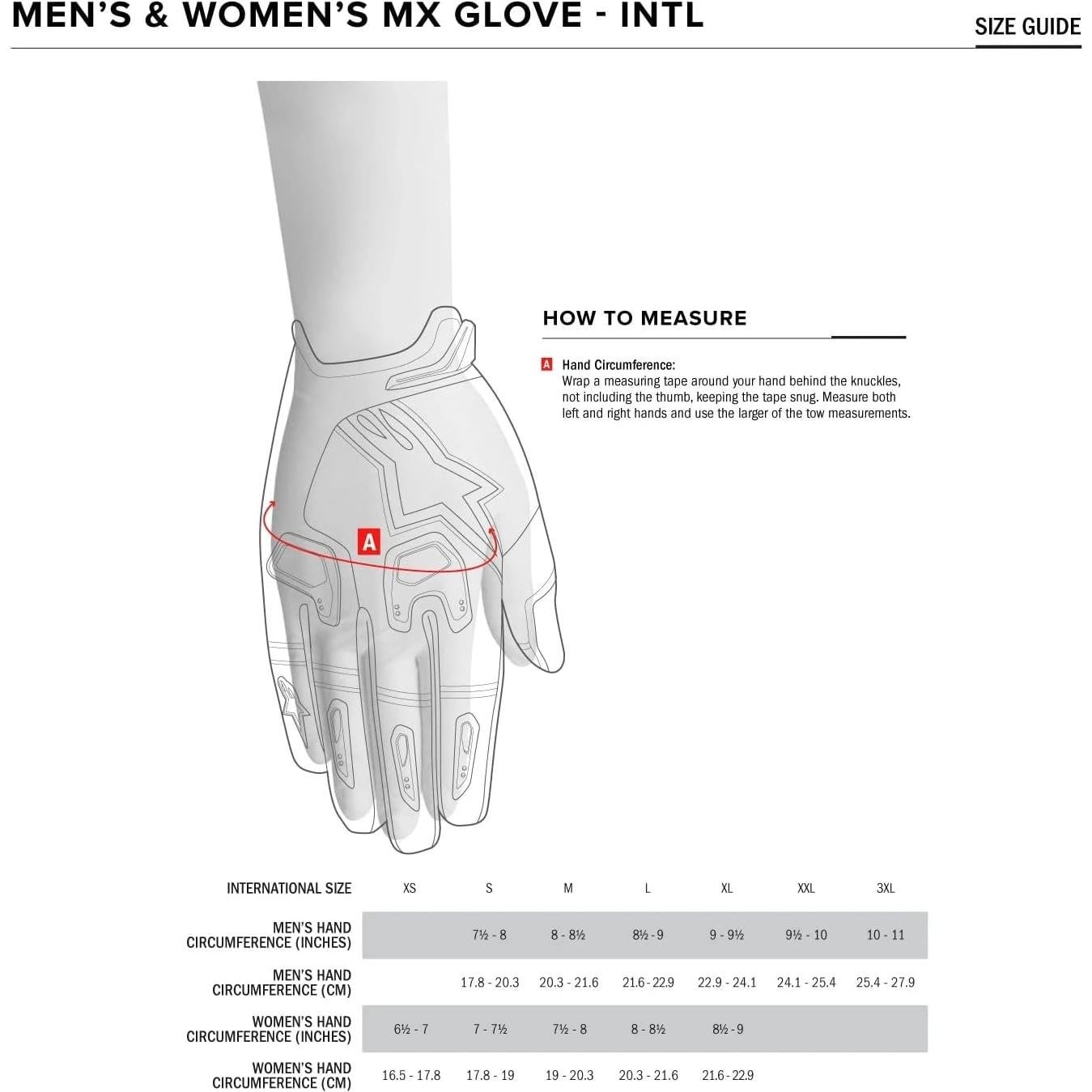 Guantes Alpinestars Full Bore Medianos Rojo/Negro