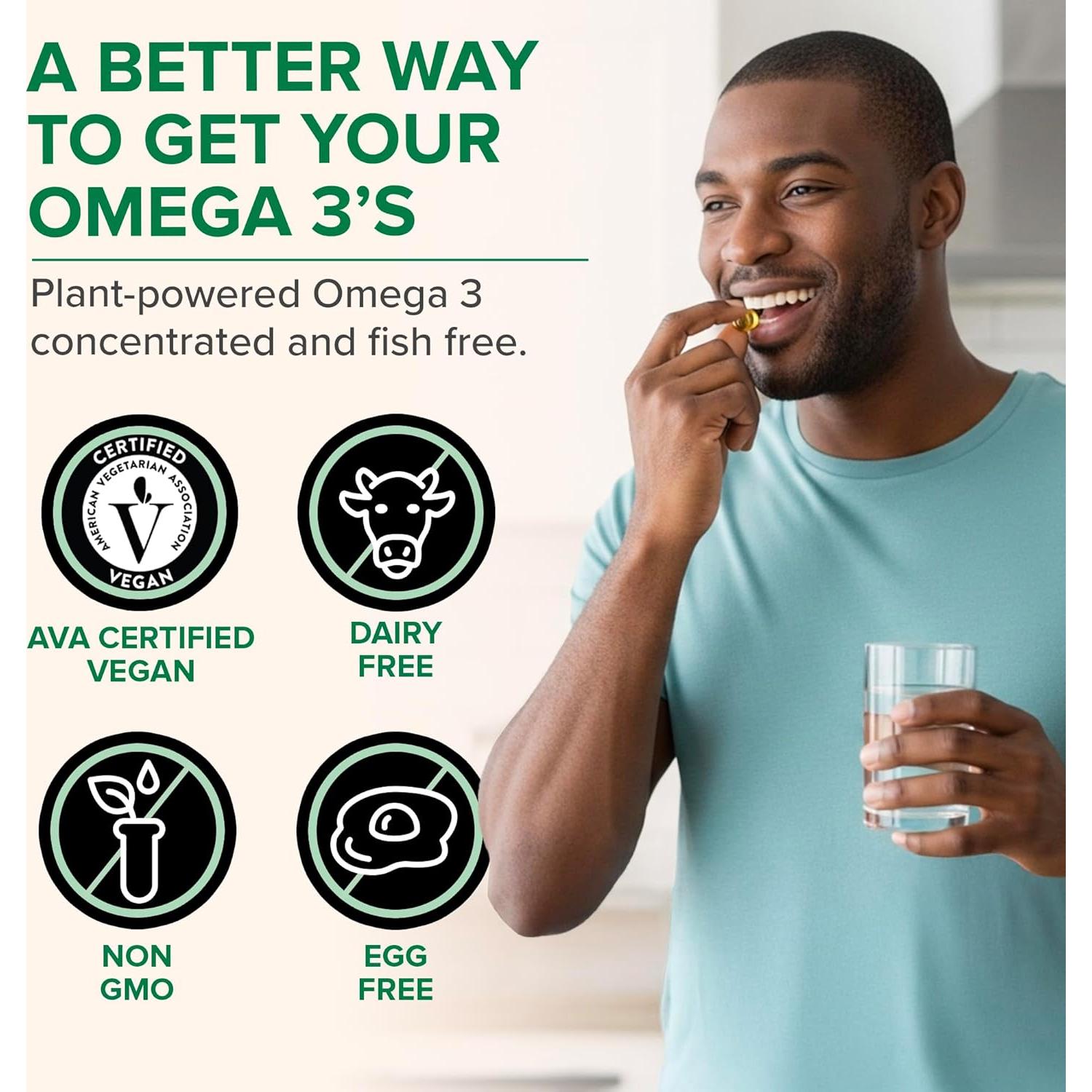 Suplemento Vegano Omega 3 Zenwise Health 48 Geles Blandos