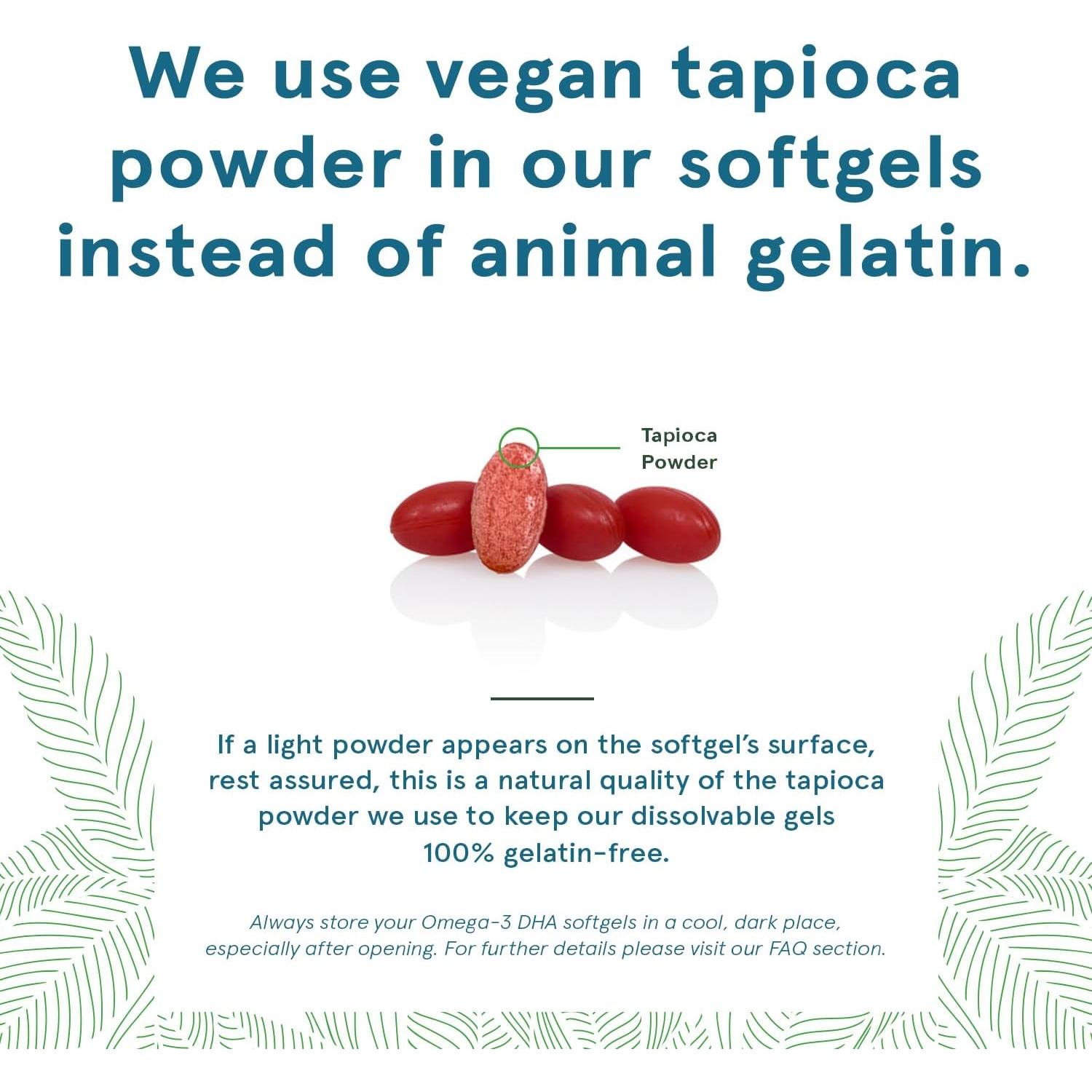 Suplemento Vegano Omega-3 DHA DEVA 200 mg - 90 Softgels