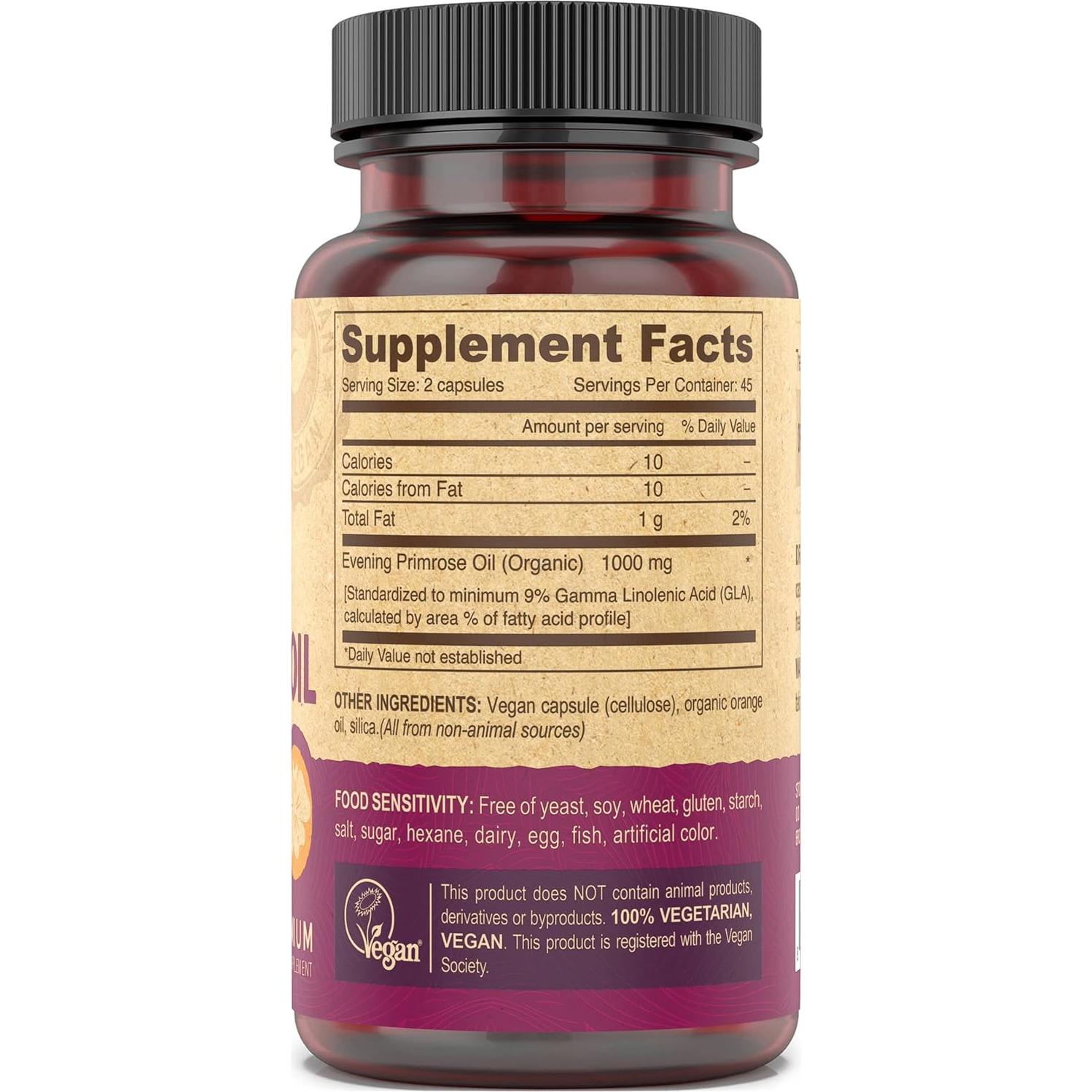 DEVA Vitaminas Veganas Aceite de Onagra 90 Vcap x2 Orgánico