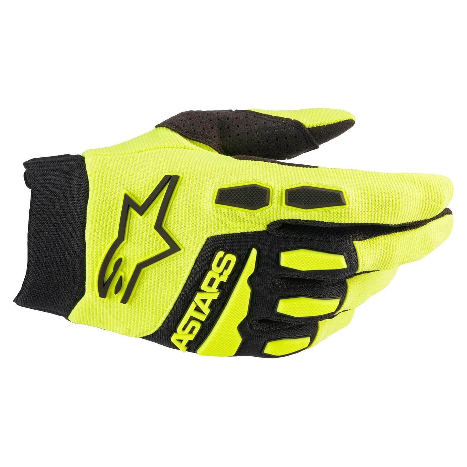 Guantes Alpinestars Full Bore Amarillo Fluo Negro Pequeño