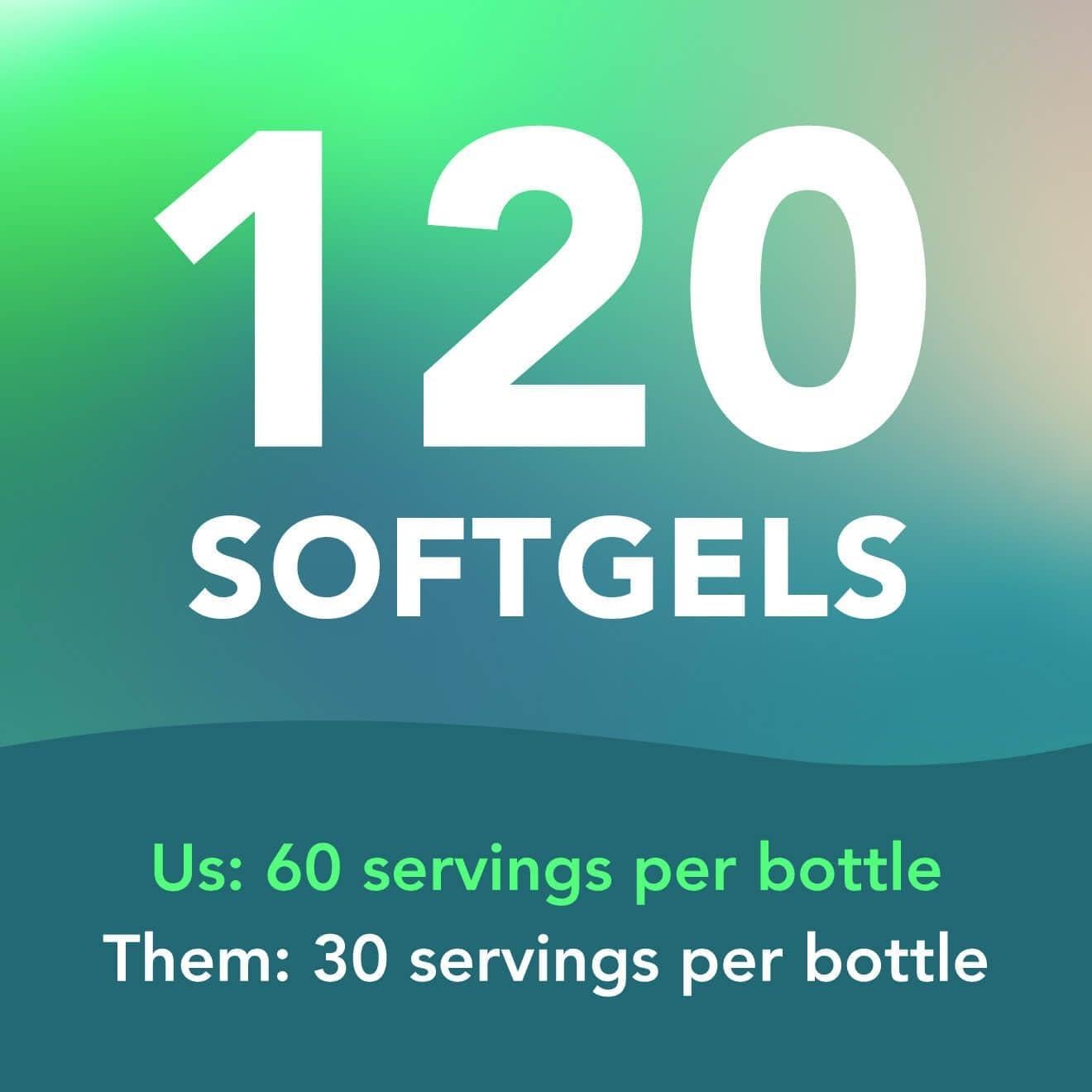 Suplemento Vegano Omega 3 AMANDEAN 120 Softgels DHA EPA