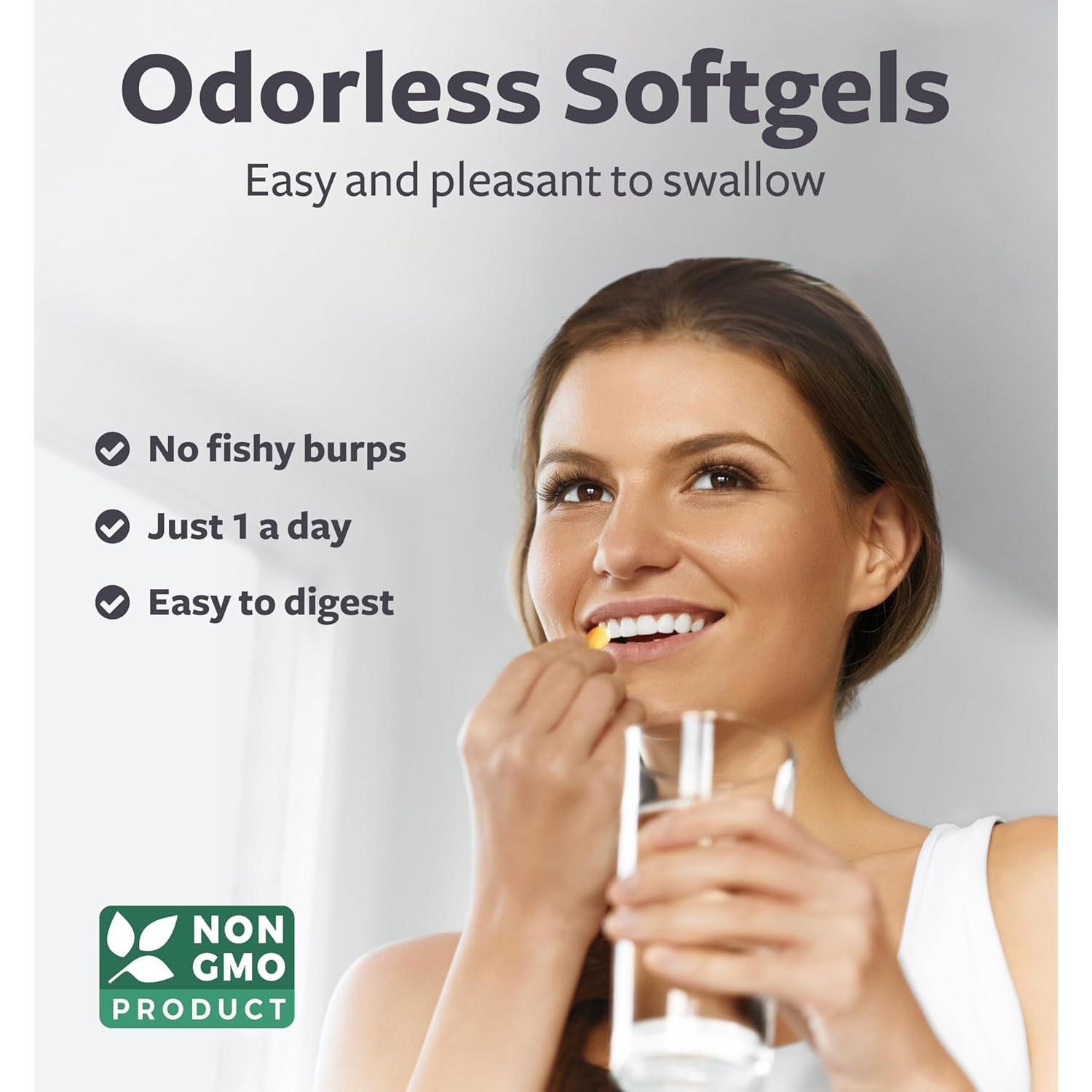 Suplemento Omega 7 Healths Harmony - 30 Cápsulas de Aceite de Pescado