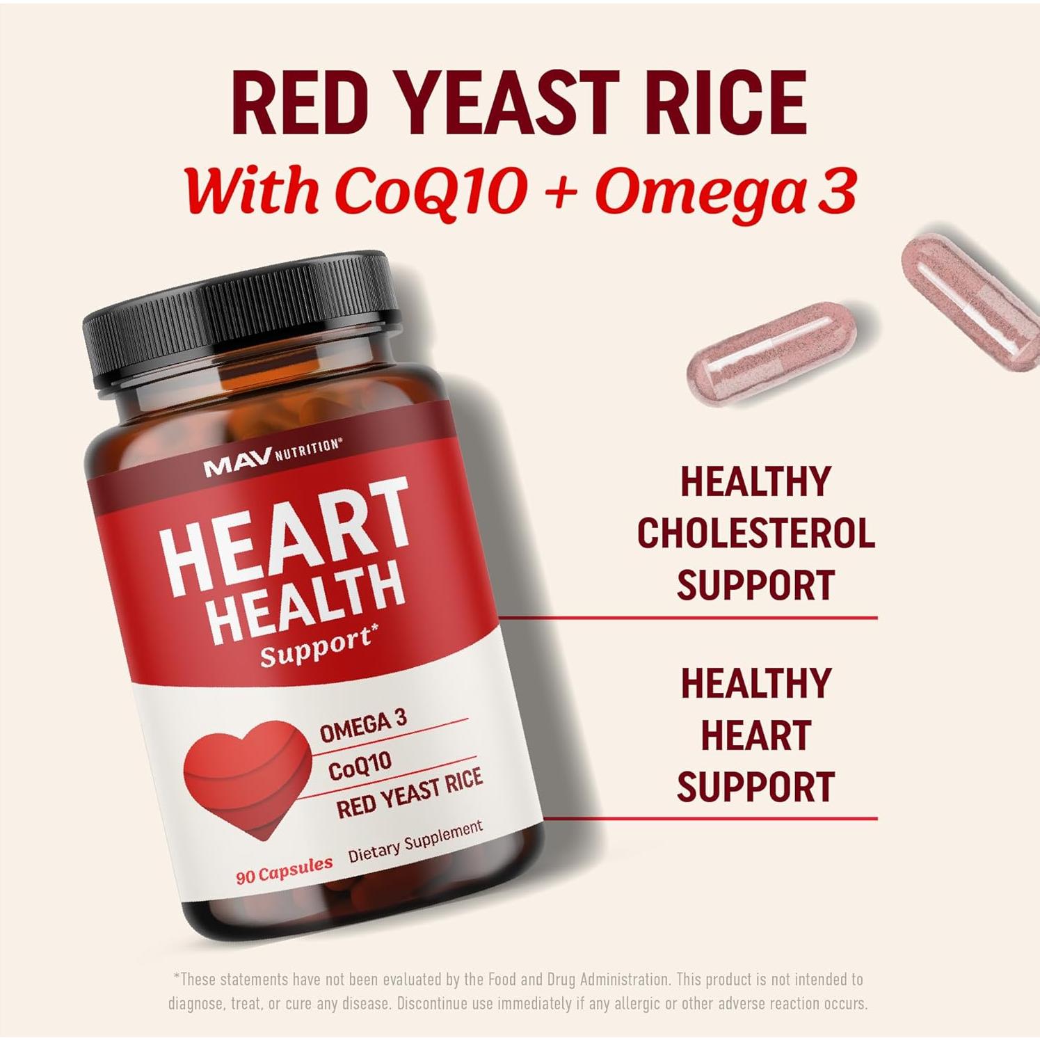 Suplemento de Arroz de Levadura Roja MAV Nutrition 1200mg