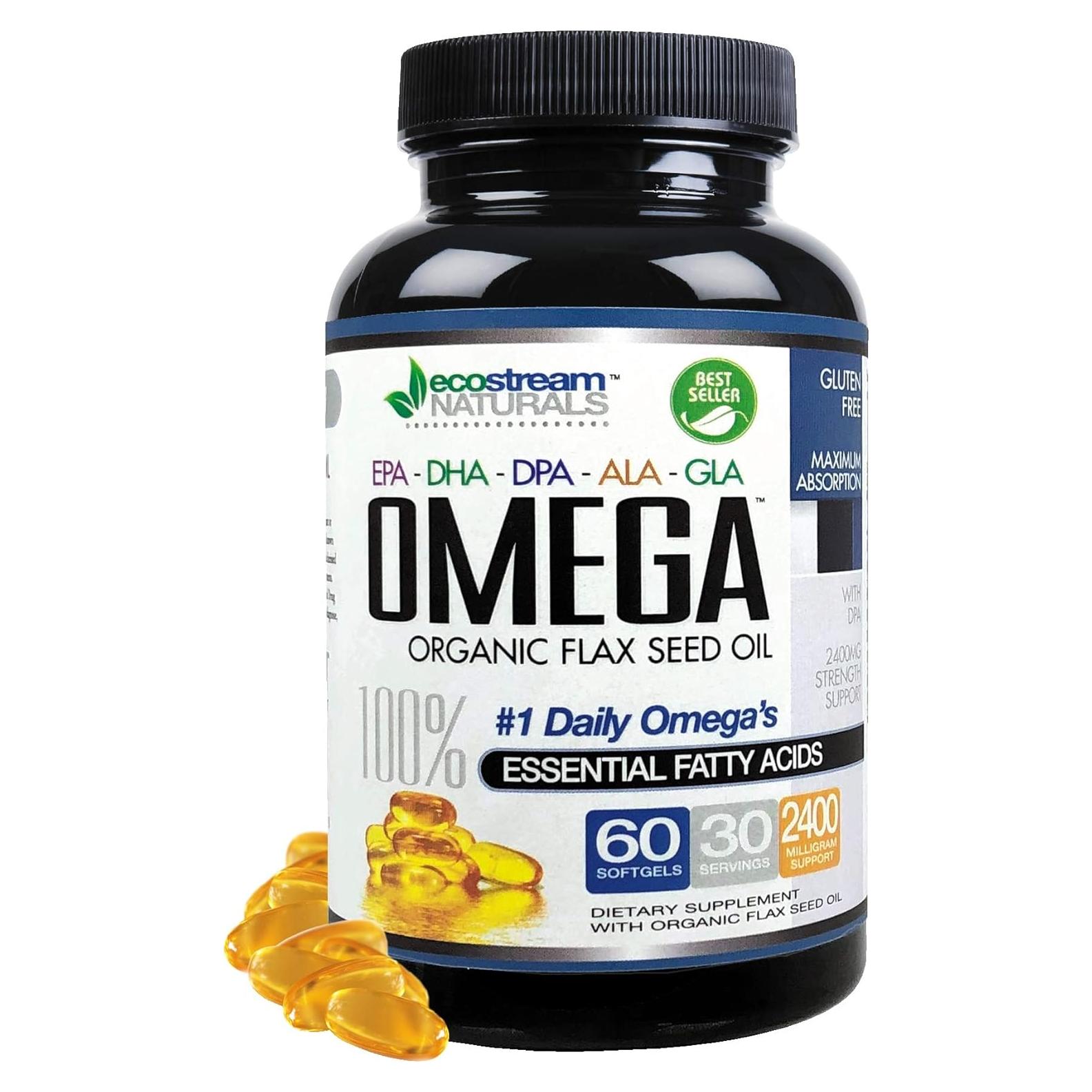 Mezcla Omega 3-6-9 Ecostream Naturals 60 Gelatinas Blandas