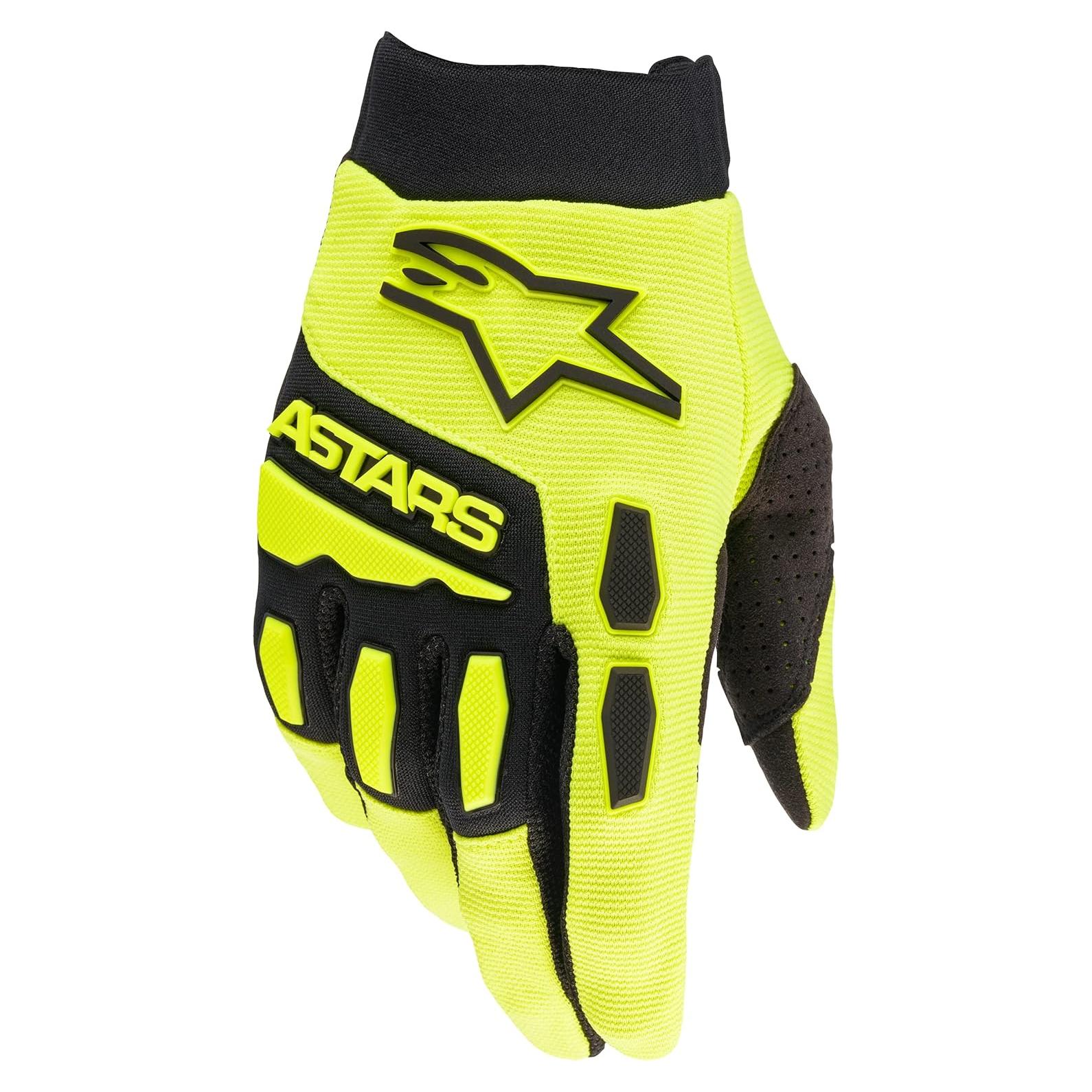 Guantes Alpinestars Full Bore Amarillo Fluo/Negro Mediano