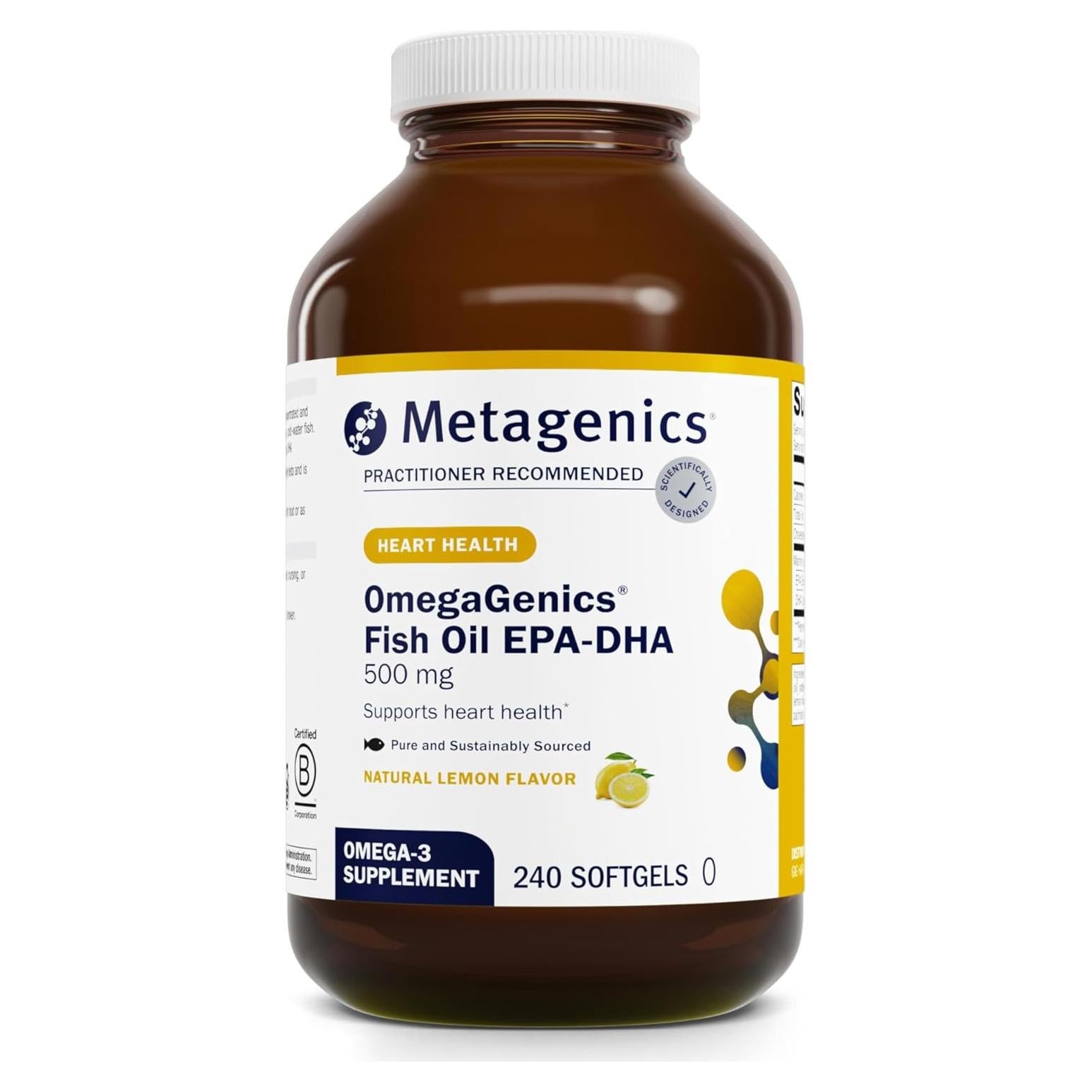 Suplemento OmegaGenics EPA-DHA 500 Metagenics 240 Cápsulas