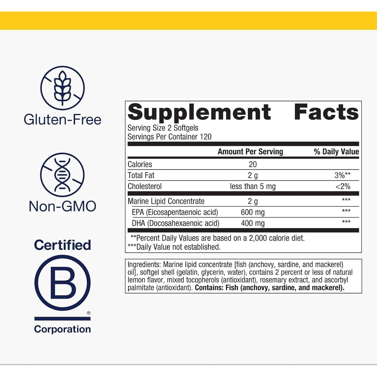 Suplemento OmegaGenics EPA-DHA 500 Metagenics 240 Cápsulas