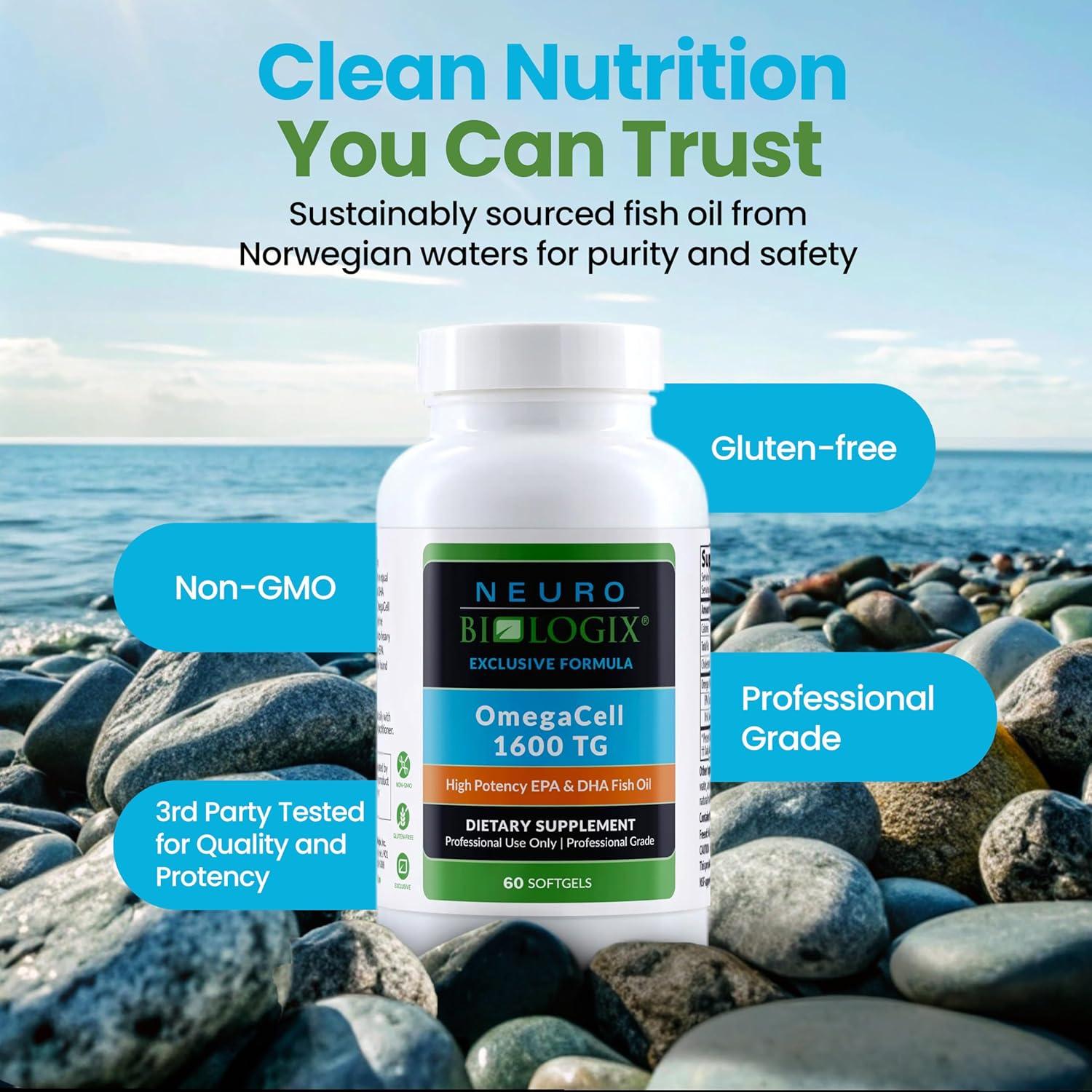 Suplemento Omega 3 OmegaCell 1600 TG - 60 Gelatinas Blandas