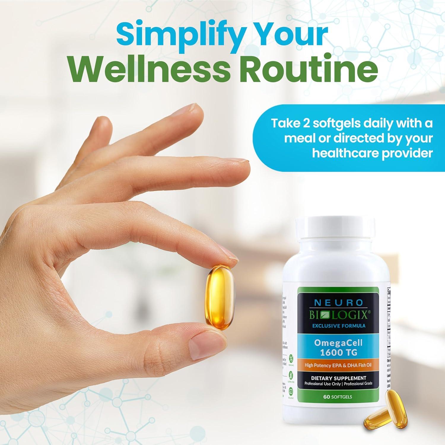 Suplemento Omega 3 OmegaCell 1600 TG - 60 Gelatinas Blandas