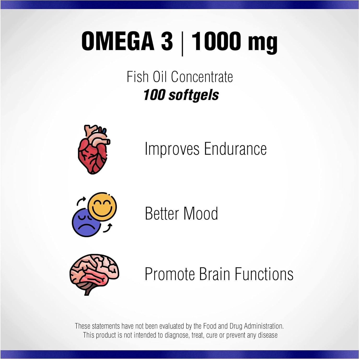 Omega 3 1000mg Aceite de Pescado Sistemas Naturales 100 Cápsulas