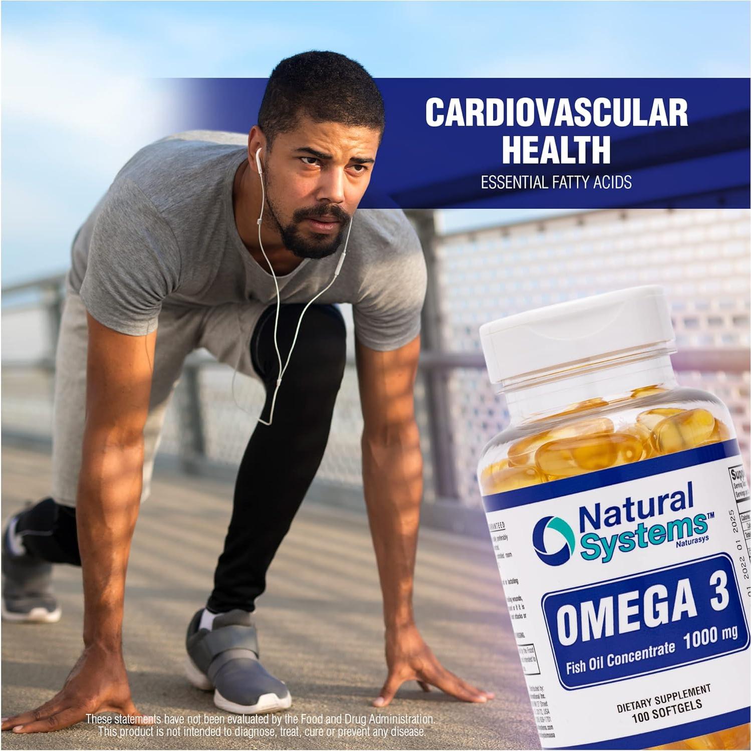 Omega 3 1000mg Aceite de Pescado Sistemas Naturales 100 Cápsulas