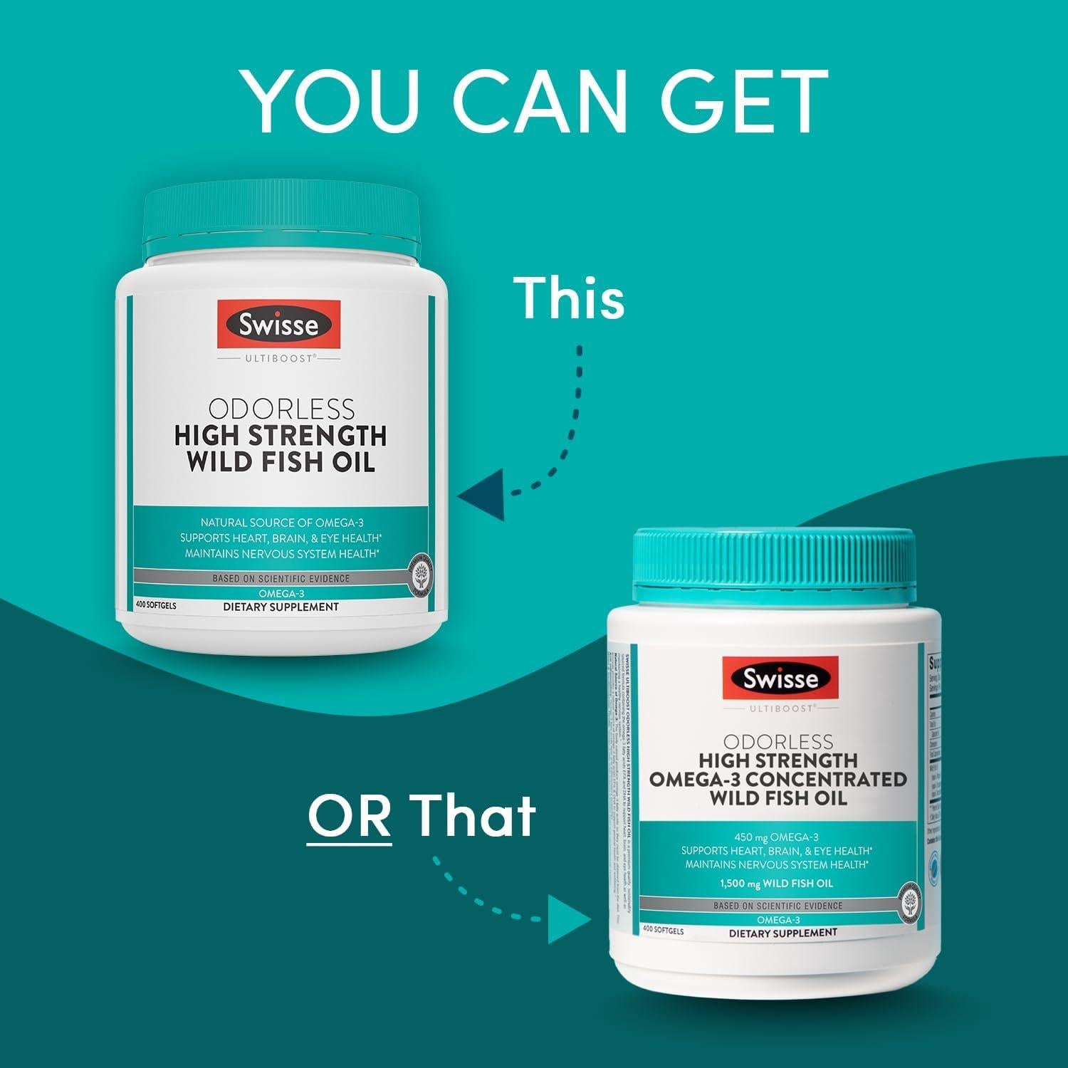 Suplemento Omega 3 Swisse 1500 mg - 400 Cápsulas Blandas