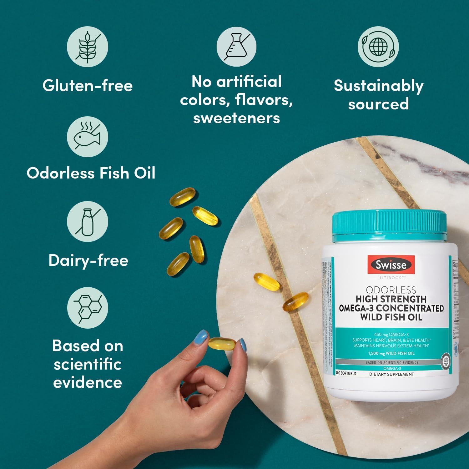 Suplemento Omega 3 Swisse 1500 mg - 400 Cápsulas Blandas