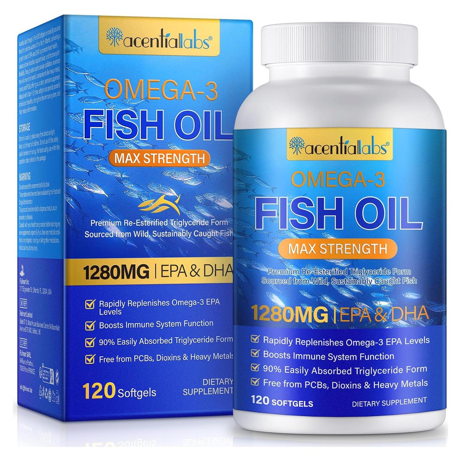 Suplemento Omega 3 Daiasns - 1280mg EPA y DHA - 120 Cápsulas