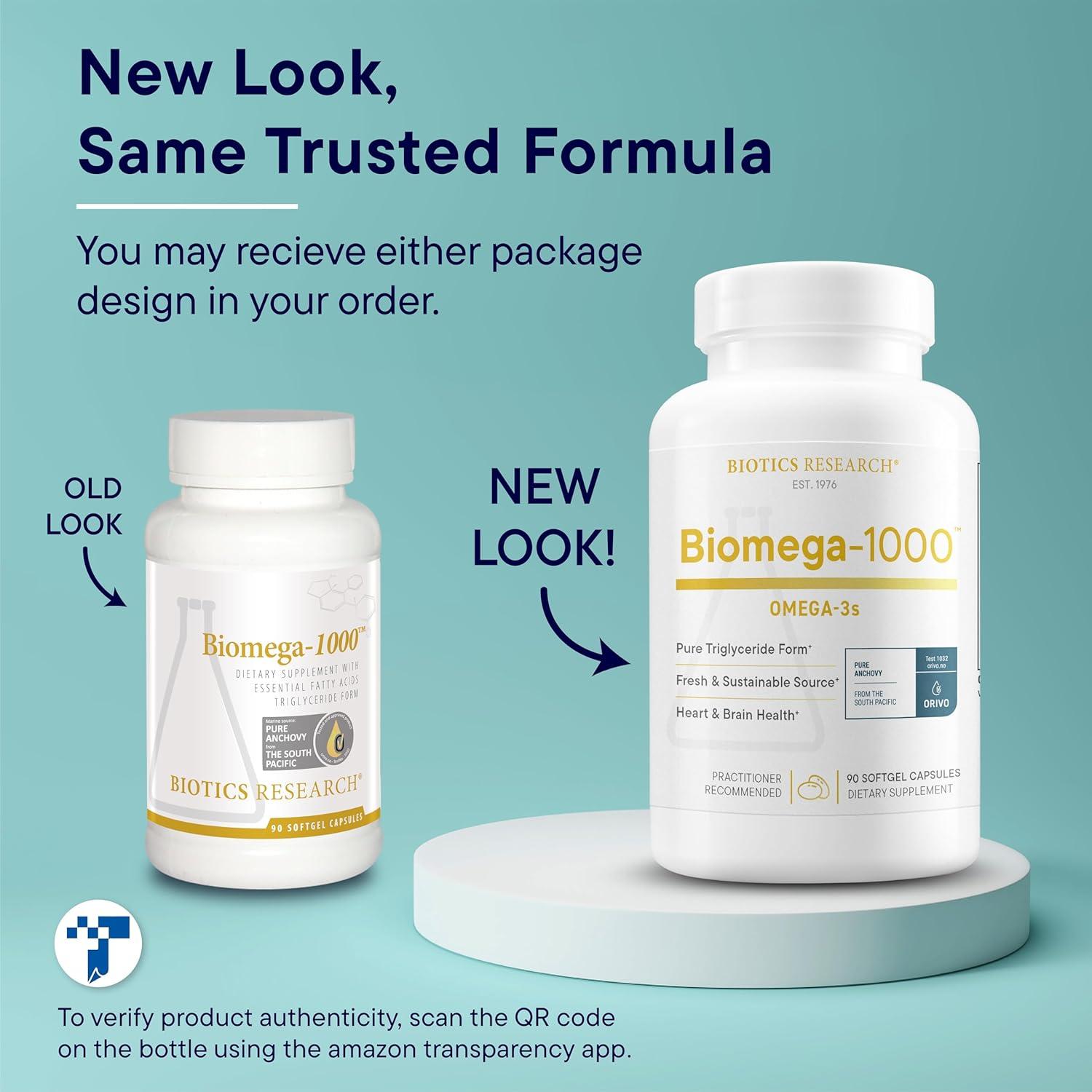 Biotics Research Biomega-1000 Omega 3 Aceite de Pescado 1000 mg - 90 Cápsulas