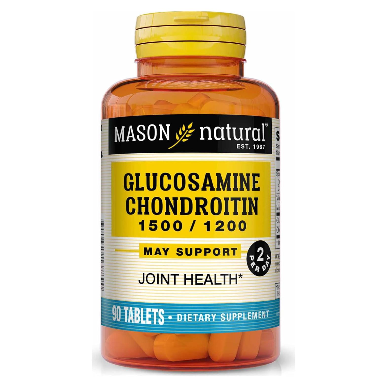 Mason Natural Glucosamina Condroitina 1500/1200 mg 90 Cápsulas