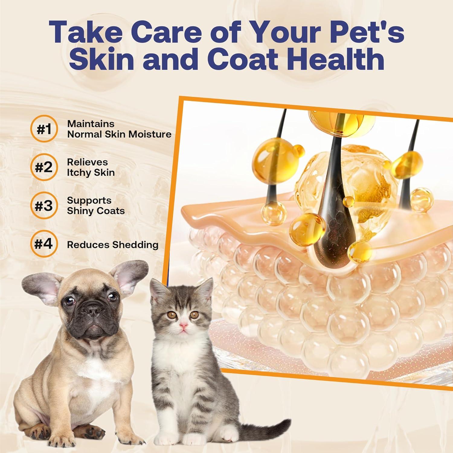 Aceite de Salmón HEAPETS para Perros y Gatos 236.6 ml Omega 3