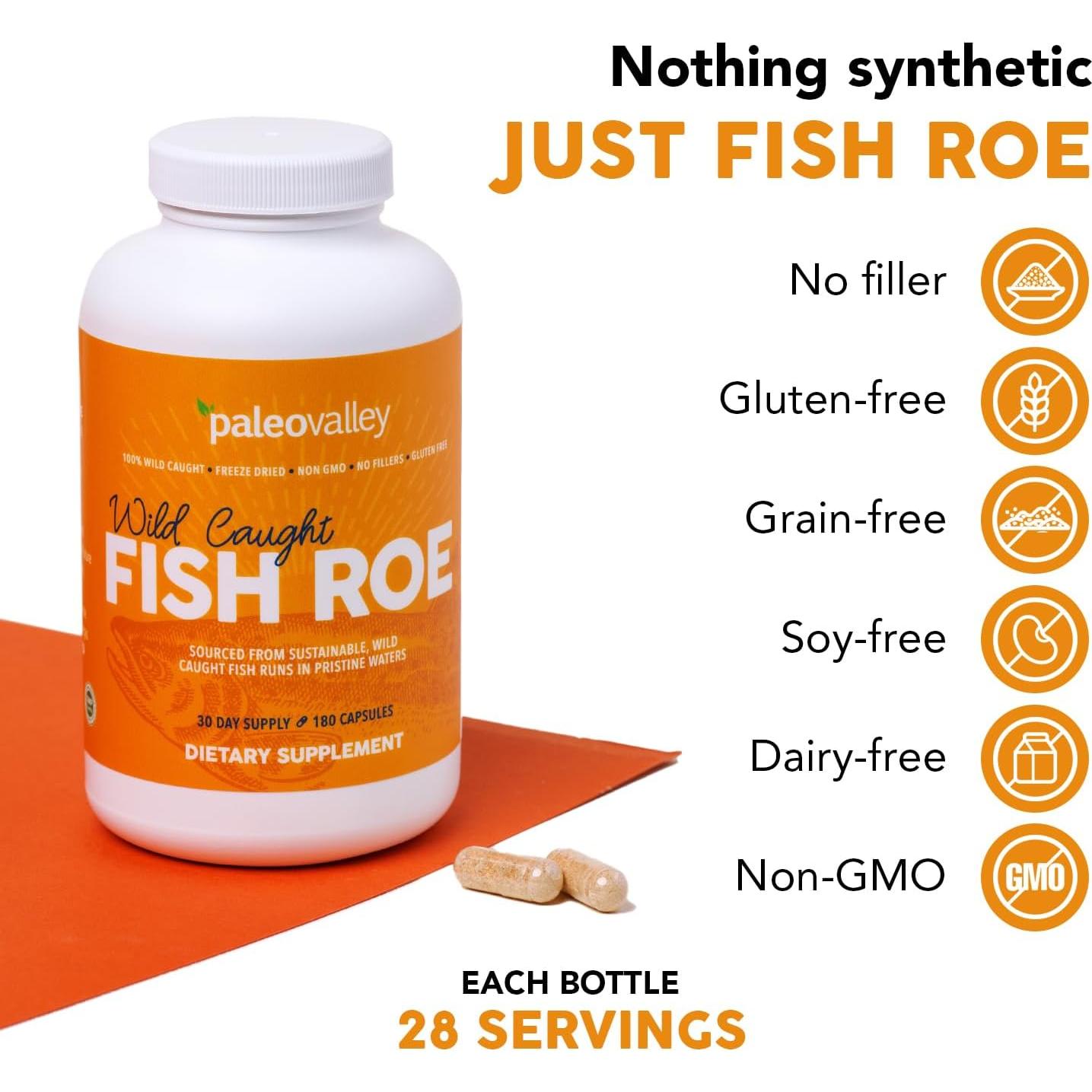 Caviar de Pescado Salvaje Paleovalley 3.69g Omega-3 Natural