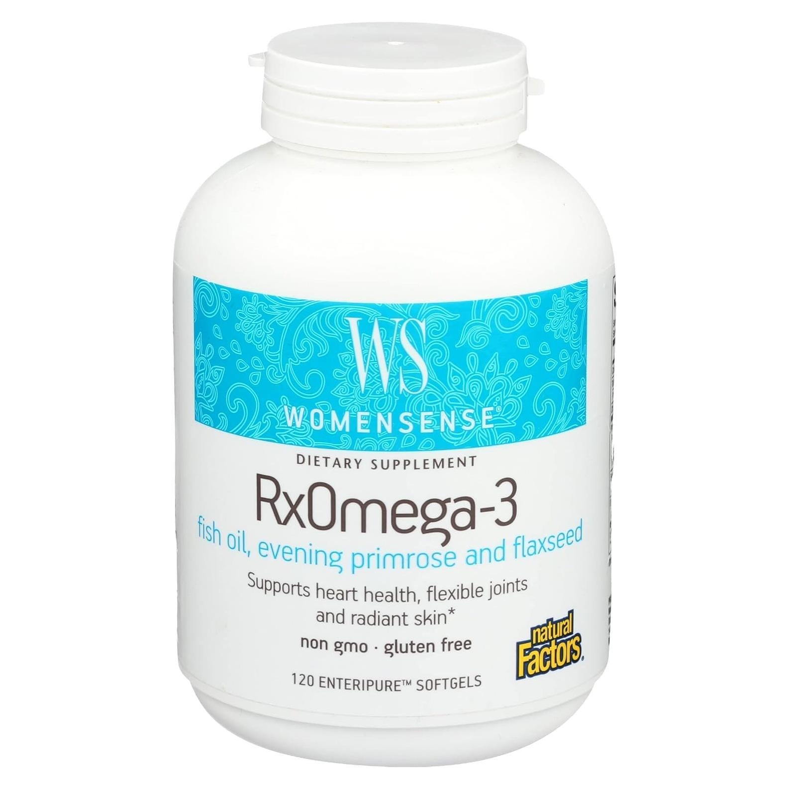 WomenSense Natural Factors Aceite de Pescado Omega-3 120 Gelatinas