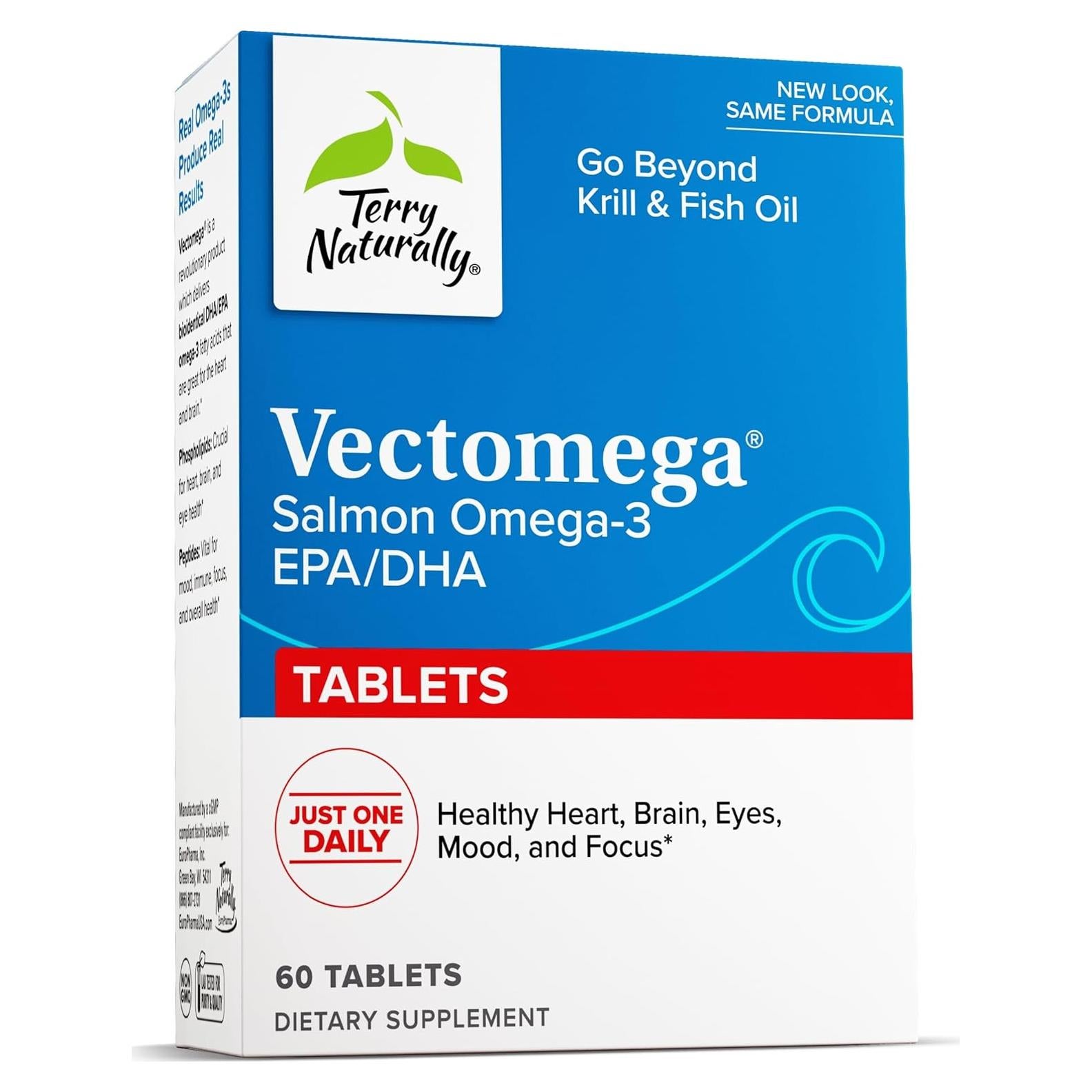Terry Naturally Vectomega Omega-3 - 60 Tabletas EPA DHA