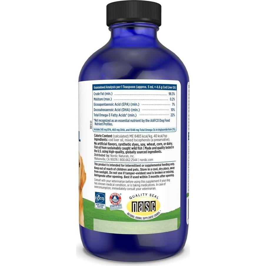 Aceite de Hígado de Bacalao Nordic Naturals 240 ml Omega-3