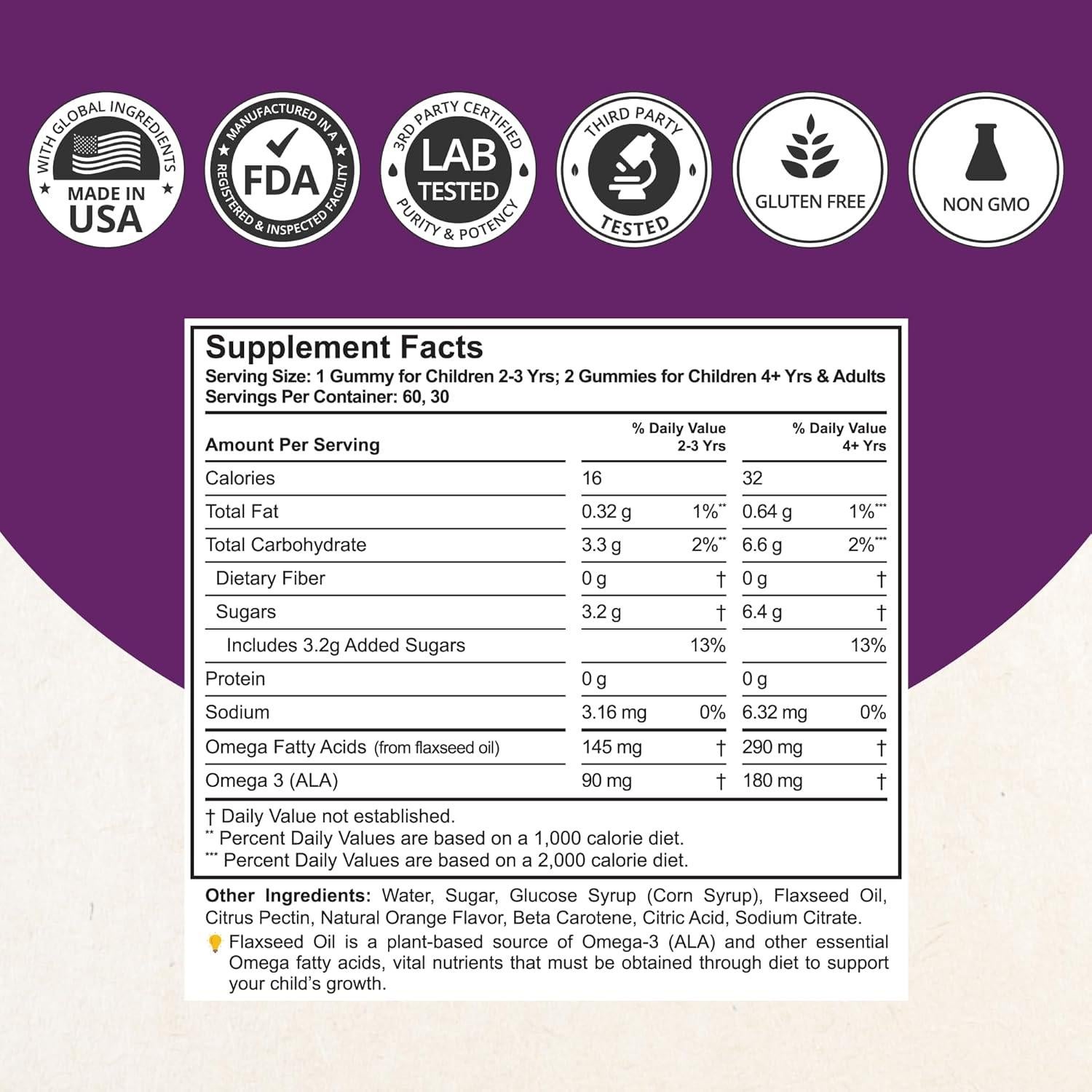 Gomitas Omega 3 NuBest Veganas para Niños 60 Unidades