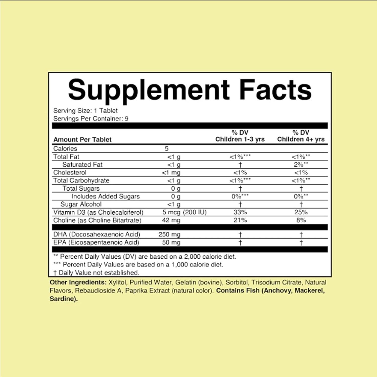 Gominolas Omega-3 DHA + Colina CHILD LIFE 27 Tabletas