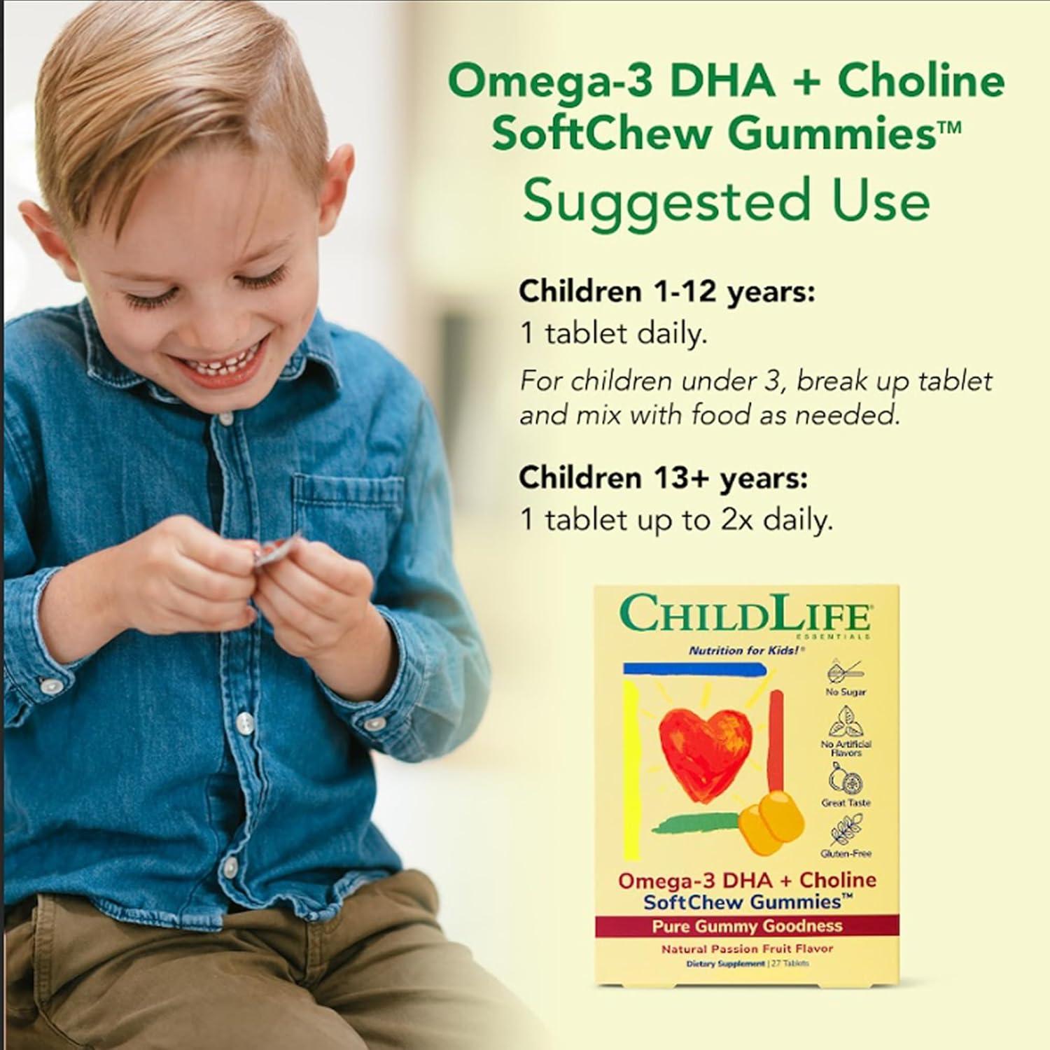 Gominolas Omega-3 DHA + Colina CHILD LIFE 27 Tabletas