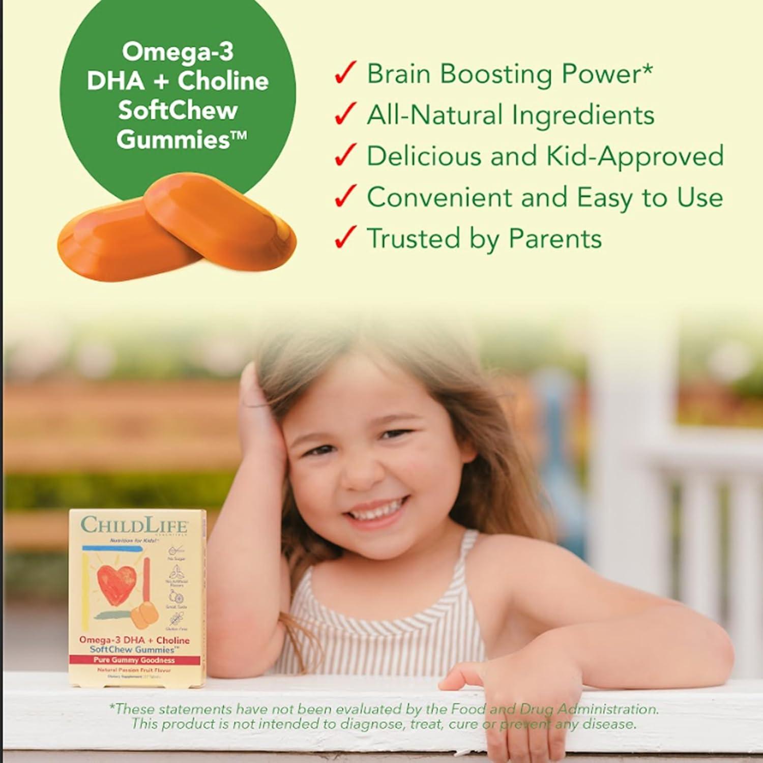 Gominolas Omega-3 DHA + Colina CHILD LIFE 27 Tabletas