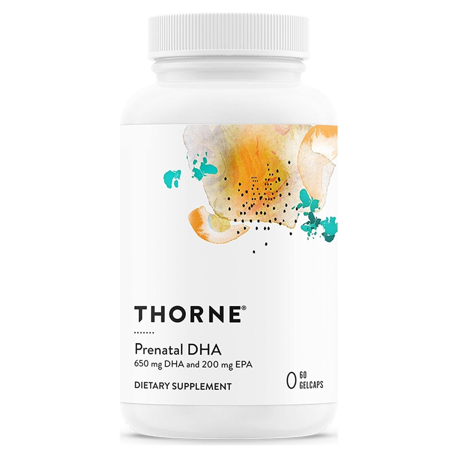 Suplemento Prenatal DHA Thorne - 650 mg DHA y 200 mg EPA - 60 Cápsulas