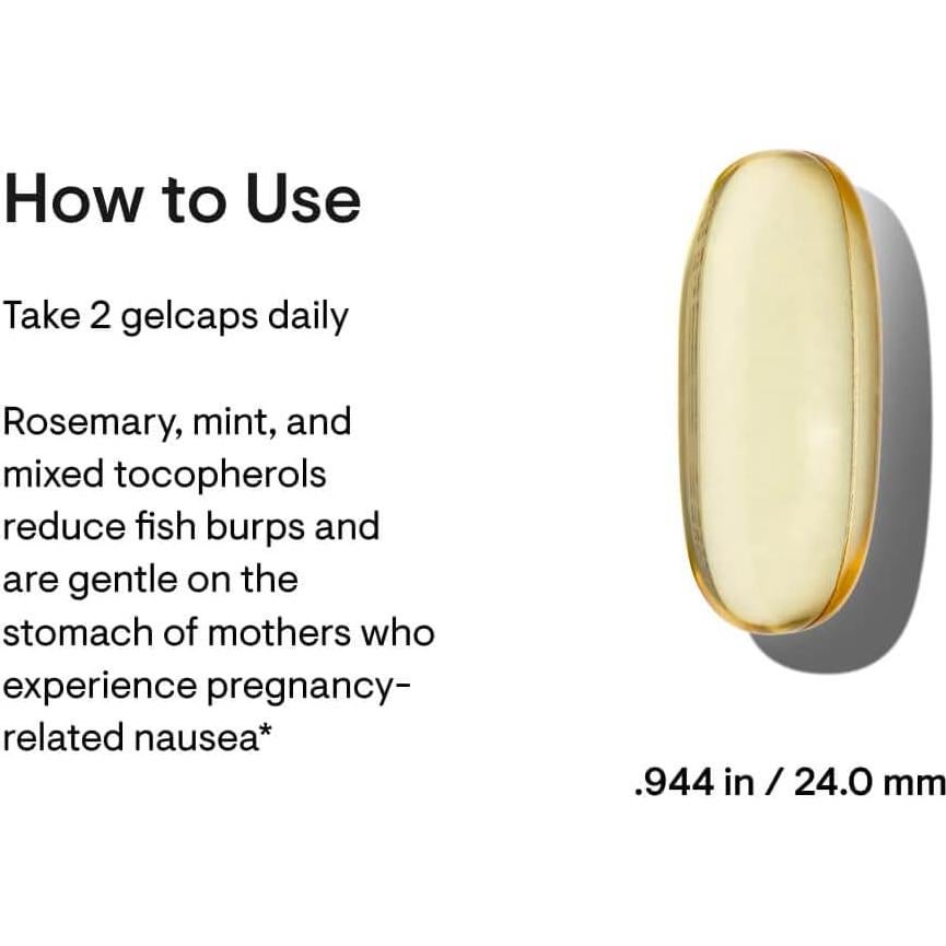 Suplemento Prenatal DHA Thorne - 650 mg DHA y 200 mg EPA - 60 Cápsulas