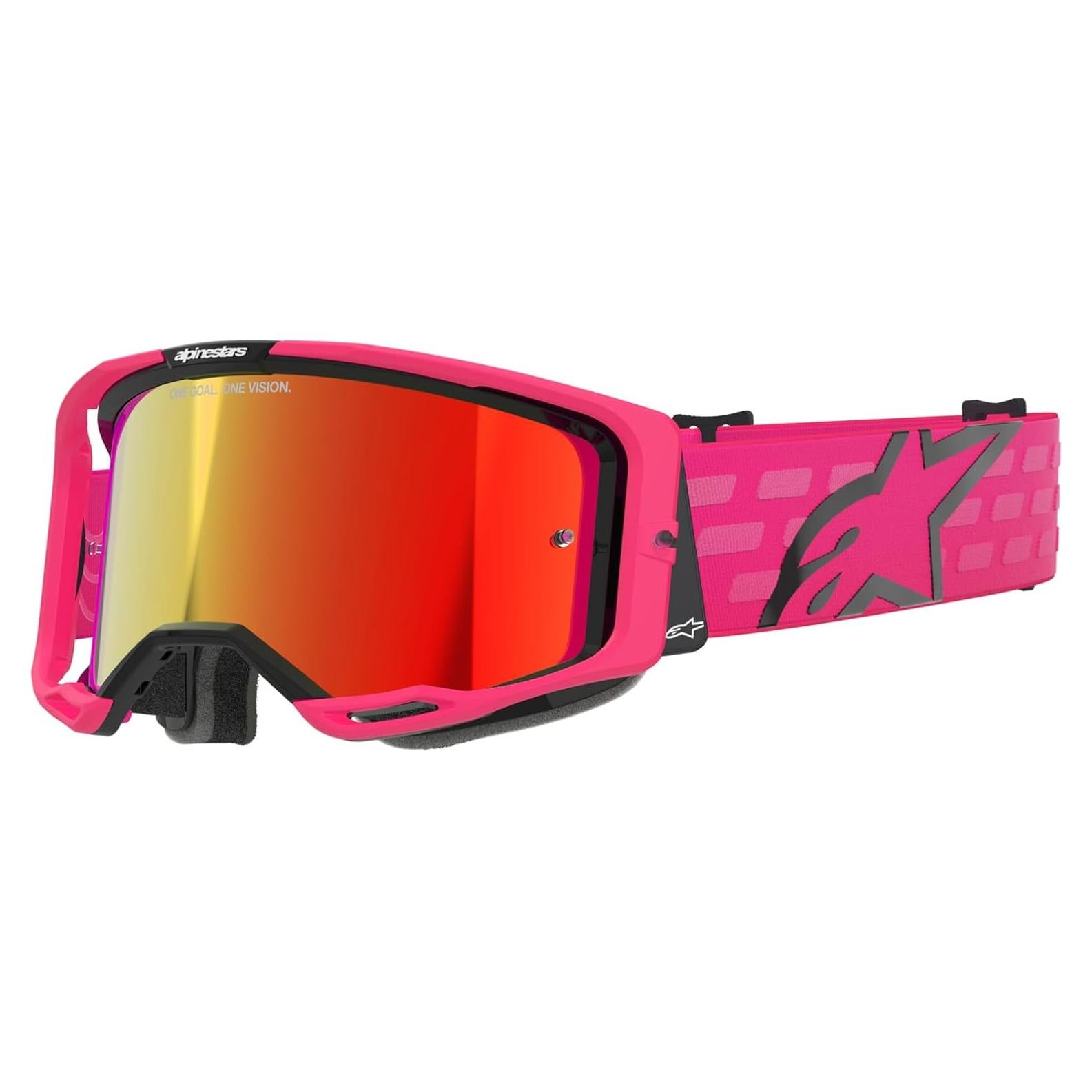 Gafas Alpinestars Vision 8 MX ATV MTB Rosa Lente Roja