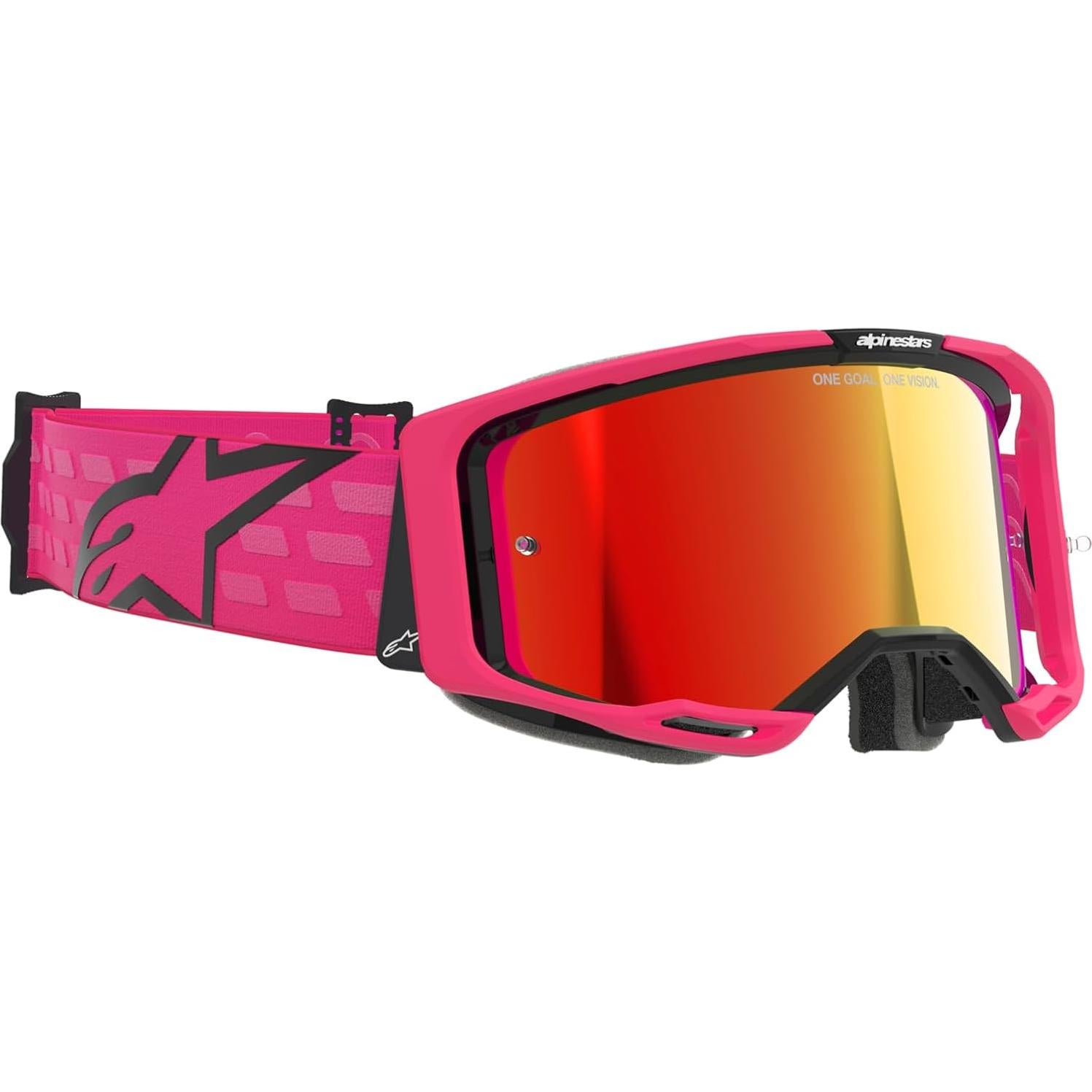 Gafas Alpinestars Vision 8 MX ATV MTB Rosa Lente Roja