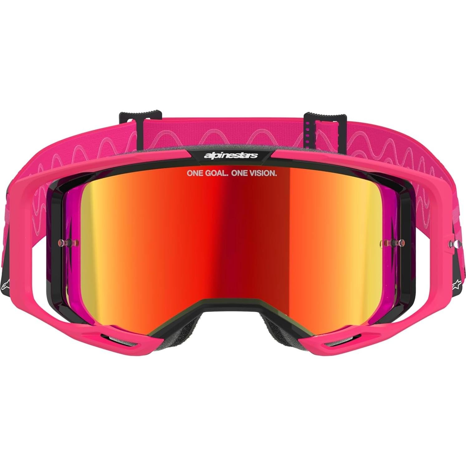 Gafas Alpinestars Vision 8 MX ATV MTB Rosa Lente Roja