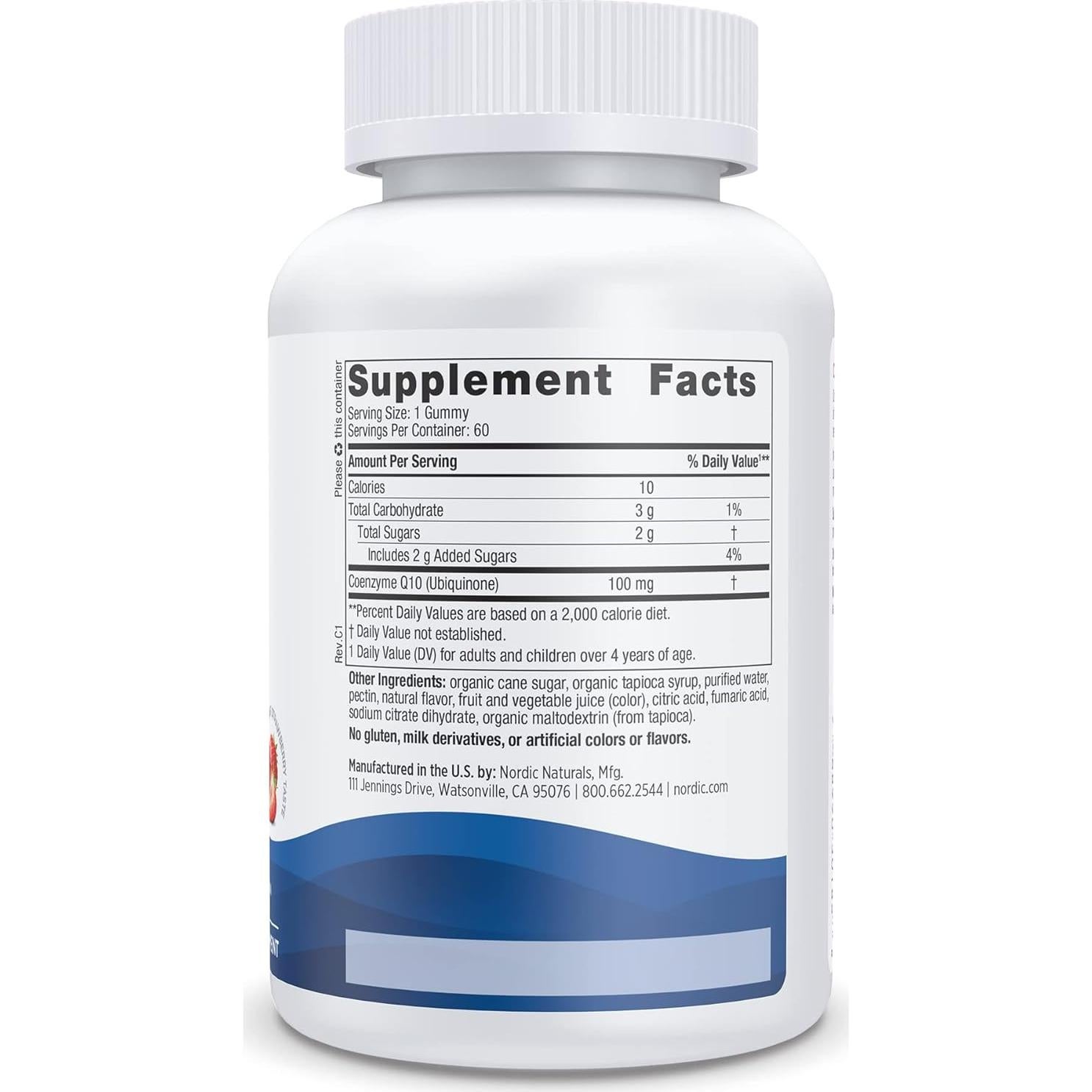 Gomitas de CoQ10 Nordic Naturals Fresa 60 unidades 100 mg