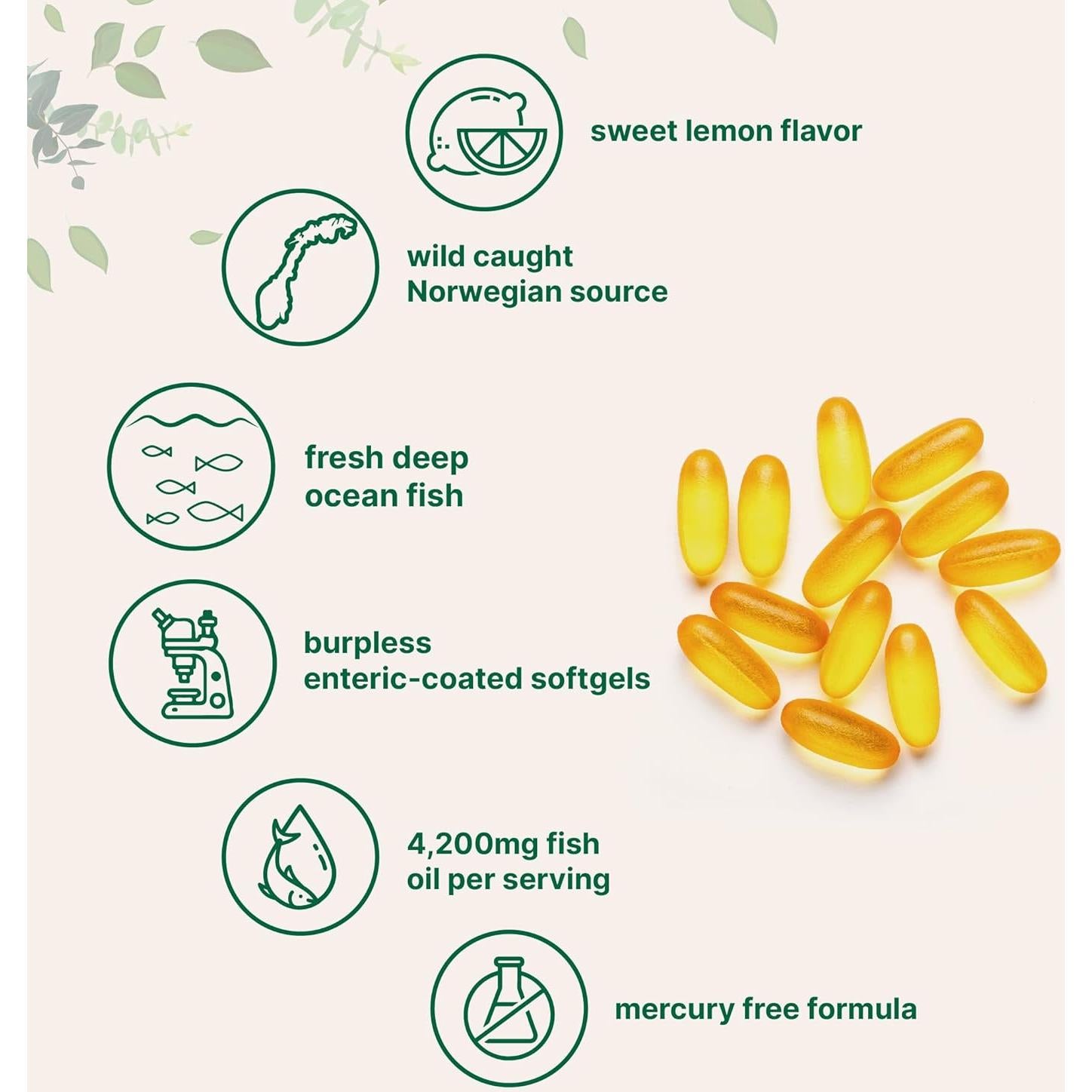 Suplemento Omega 3 Micro Ingredients 4200mg 120 Gelatinas Blandas