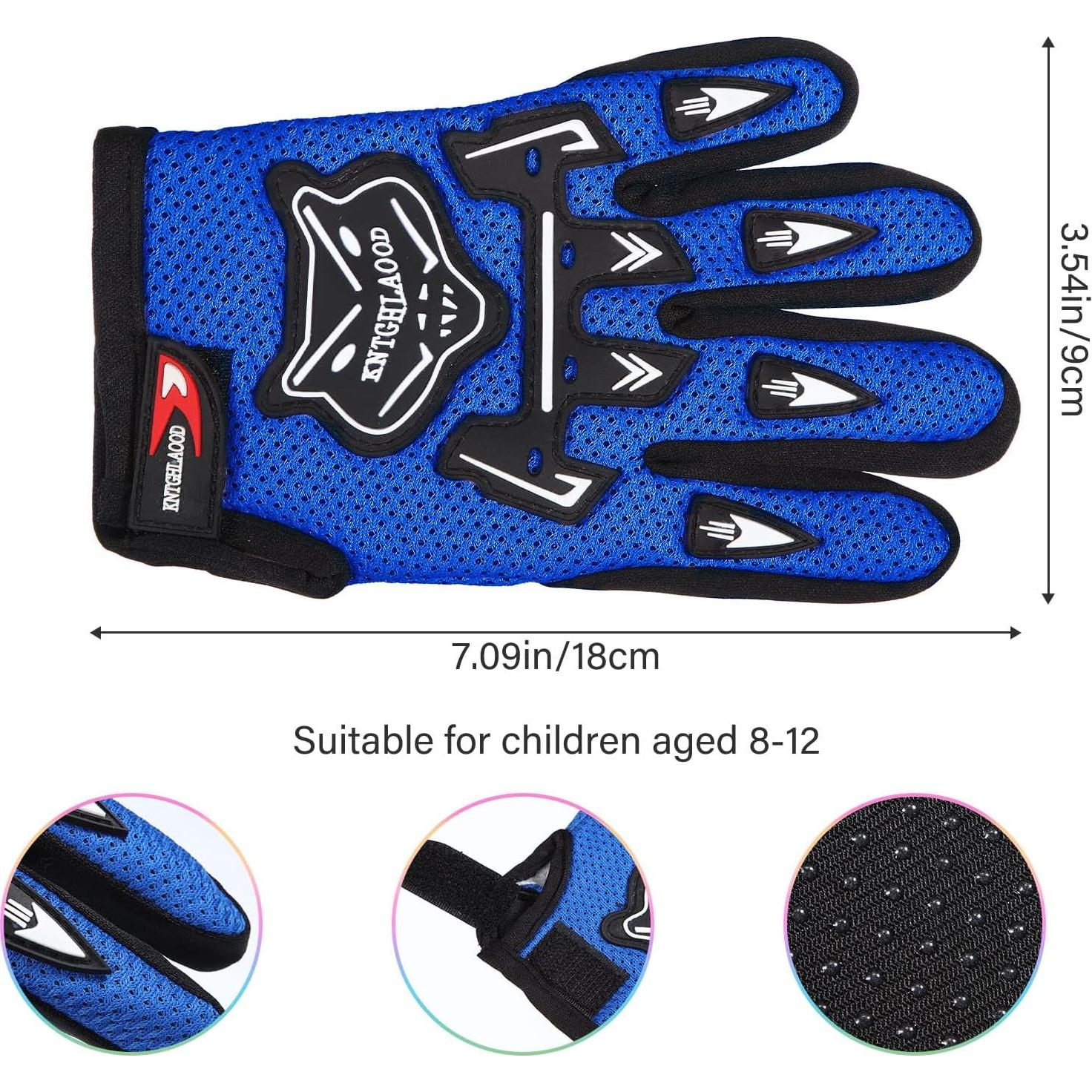 Guantes de Motocicleta Frienda Azul Real 18x9 cm para Ciclismo