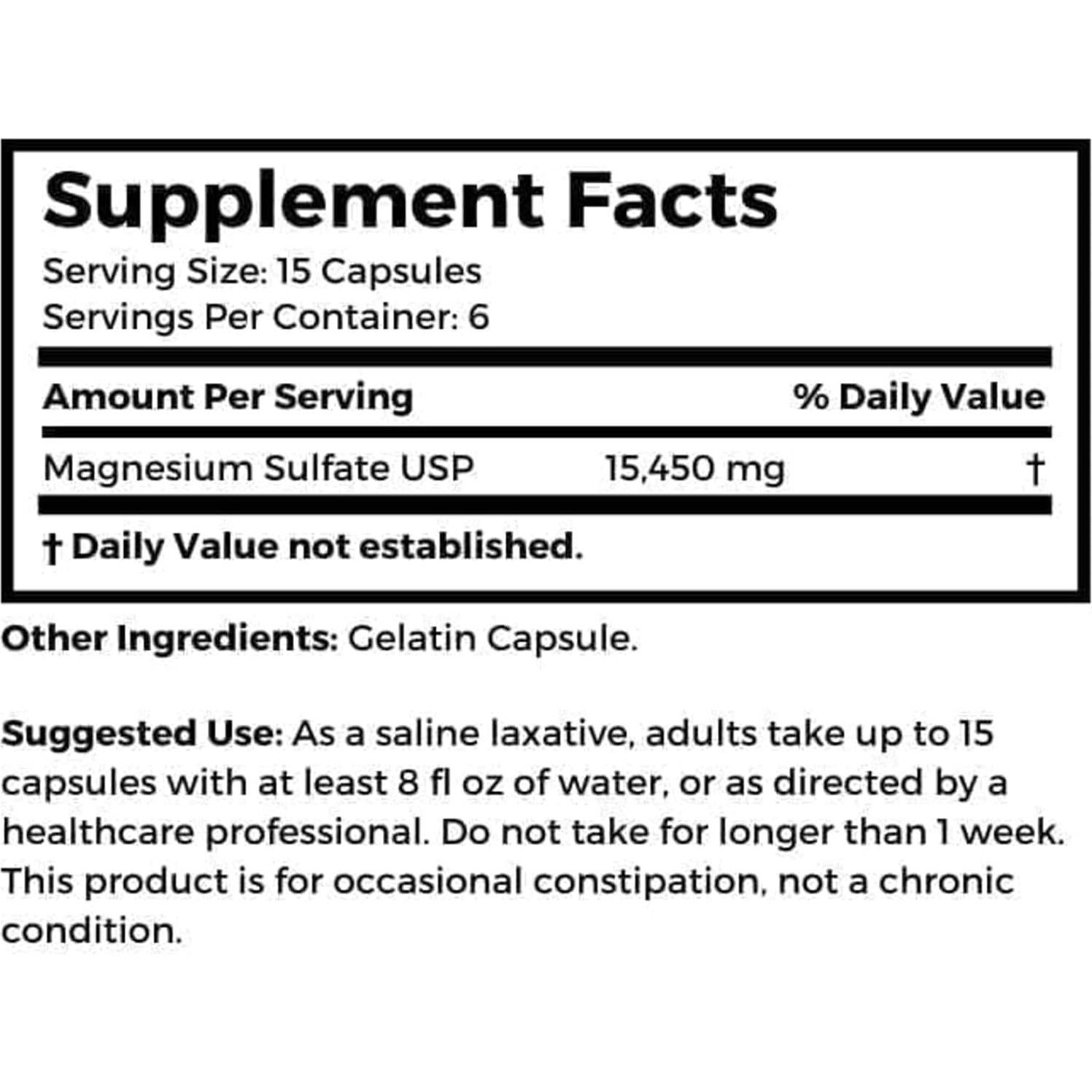 Sulfato de Magnesio USP Dr. Clark 1030 mg - 100 Cápsulas