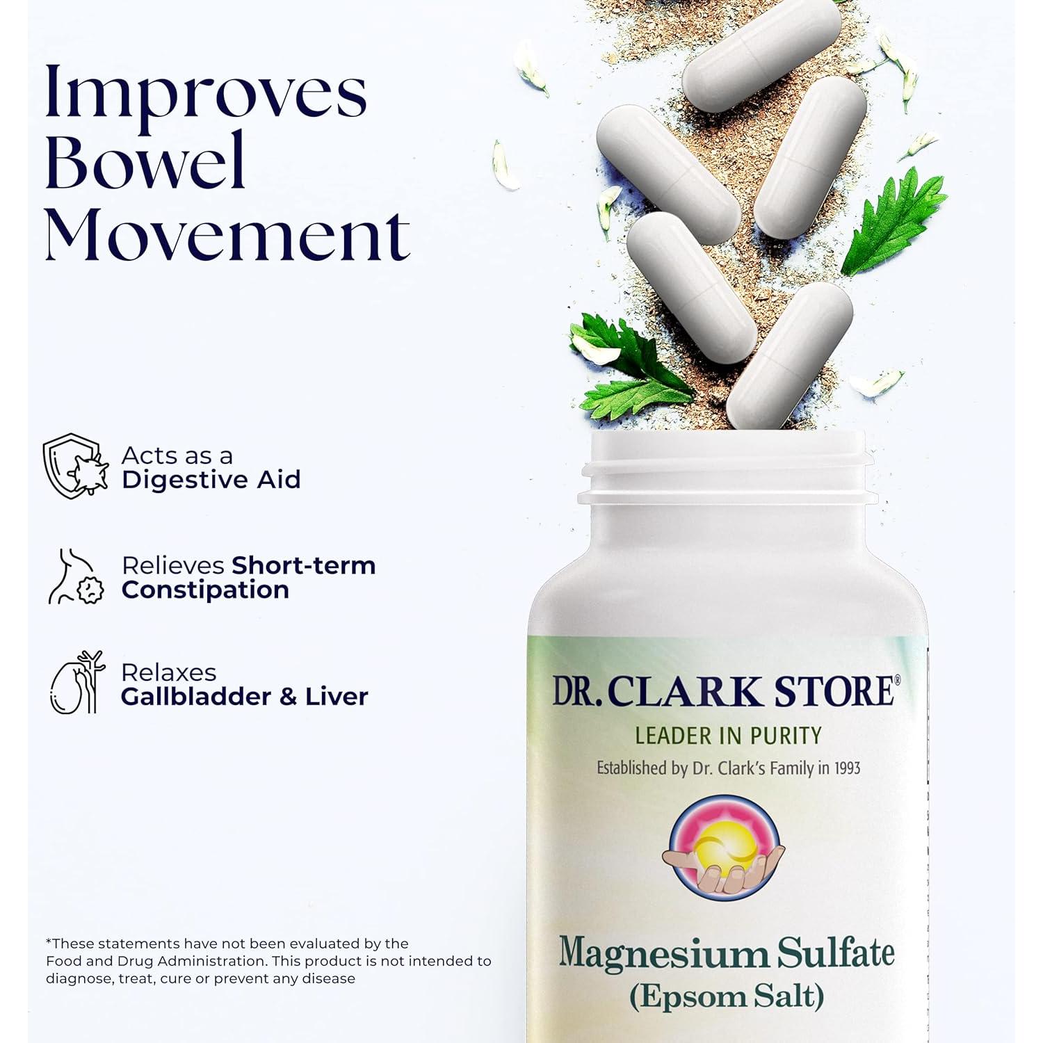 Sulfato de Magnesio USP Dr. Clark 1030 mg - 100 Cápsulas