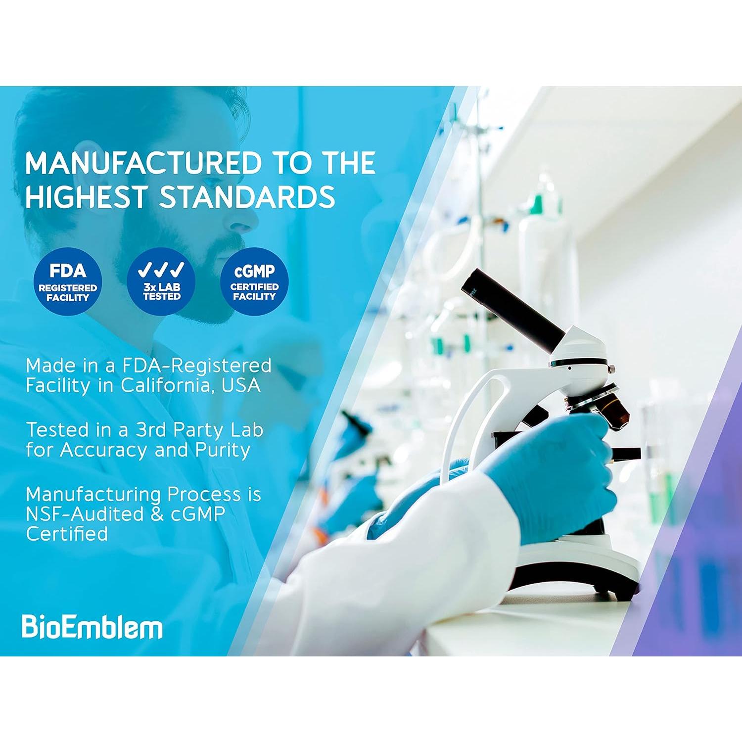 Complejo de Magnesio Triple BioEmblem 300mg | 90 Cápsulas Veganas